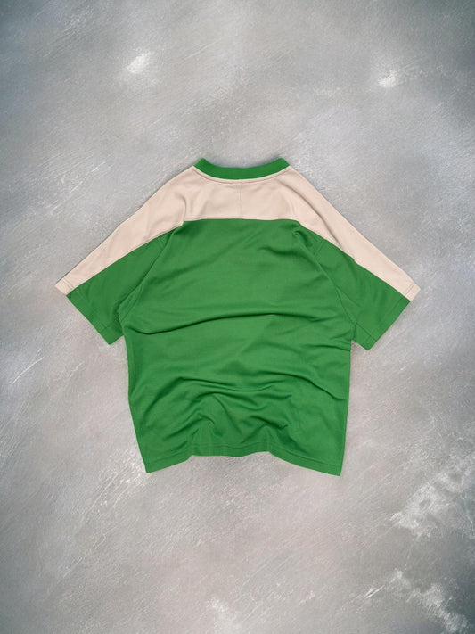 Vintage Early 2000s Nike Sphere Dry Green, Cream & White Panelled Tee