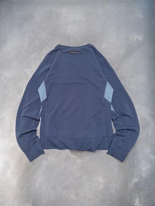 Nike Sphere 2000s Panelled Blue Long-sleeve Tee