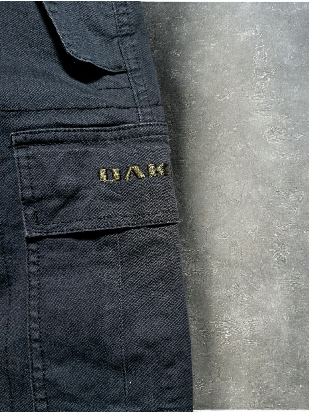 Oakley Vintage Embroided Black Cargo Trousers