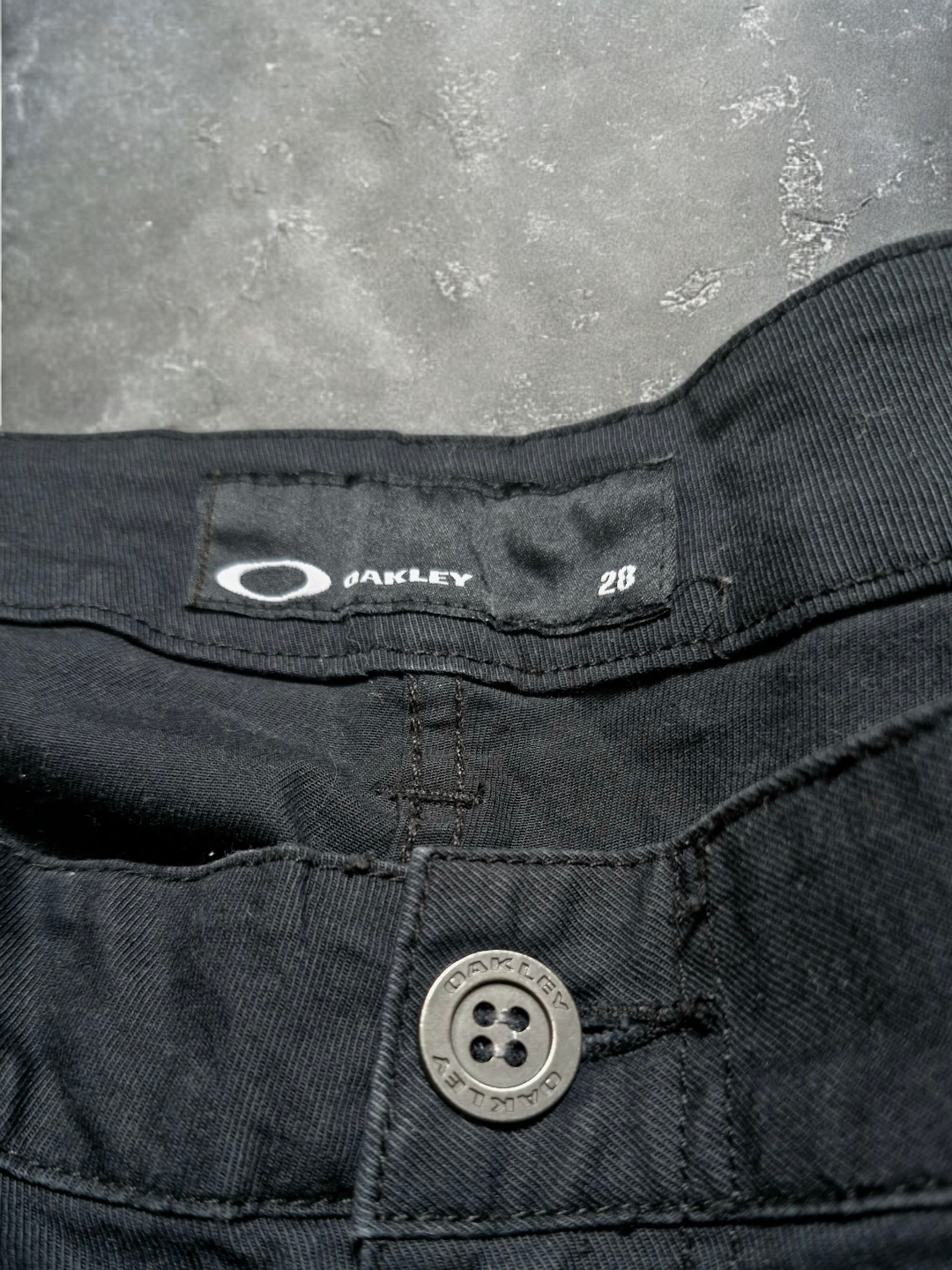 Oakley Vintage Embroided Black Cargo Trousers