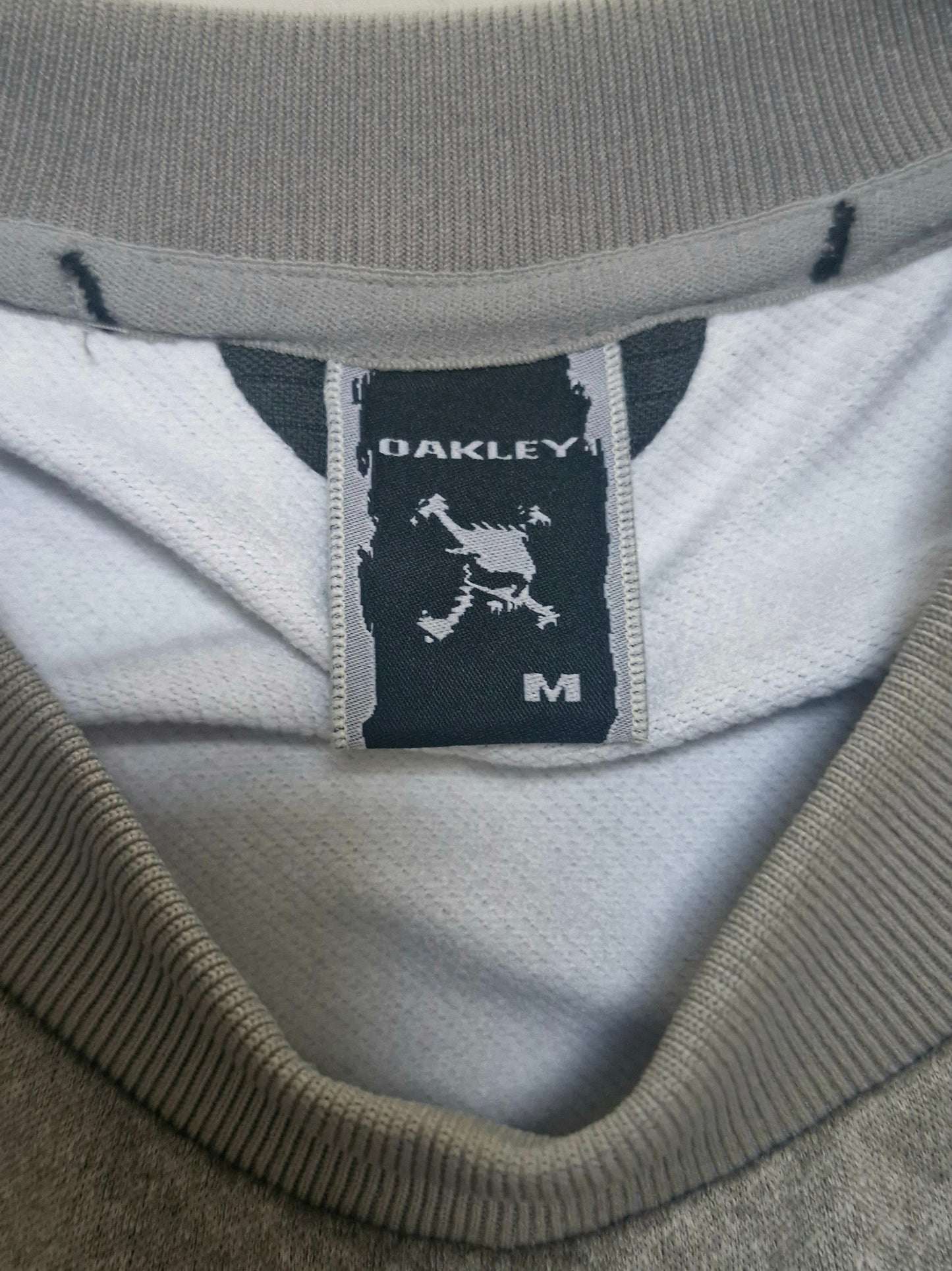 Oakley Vintage Embroided Logo Grey Patterned Jumper