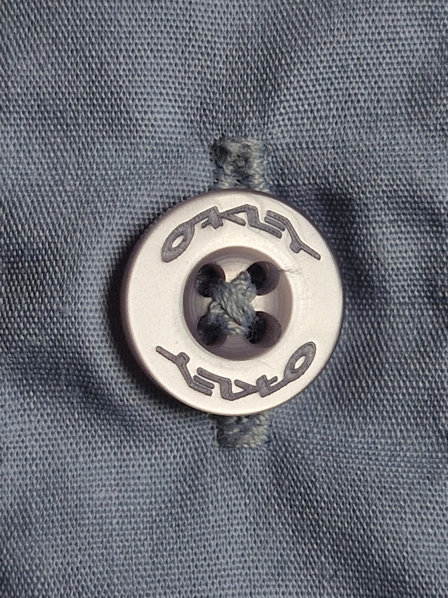 Oakley Vintage Silver Badge Baby Blue Shirt