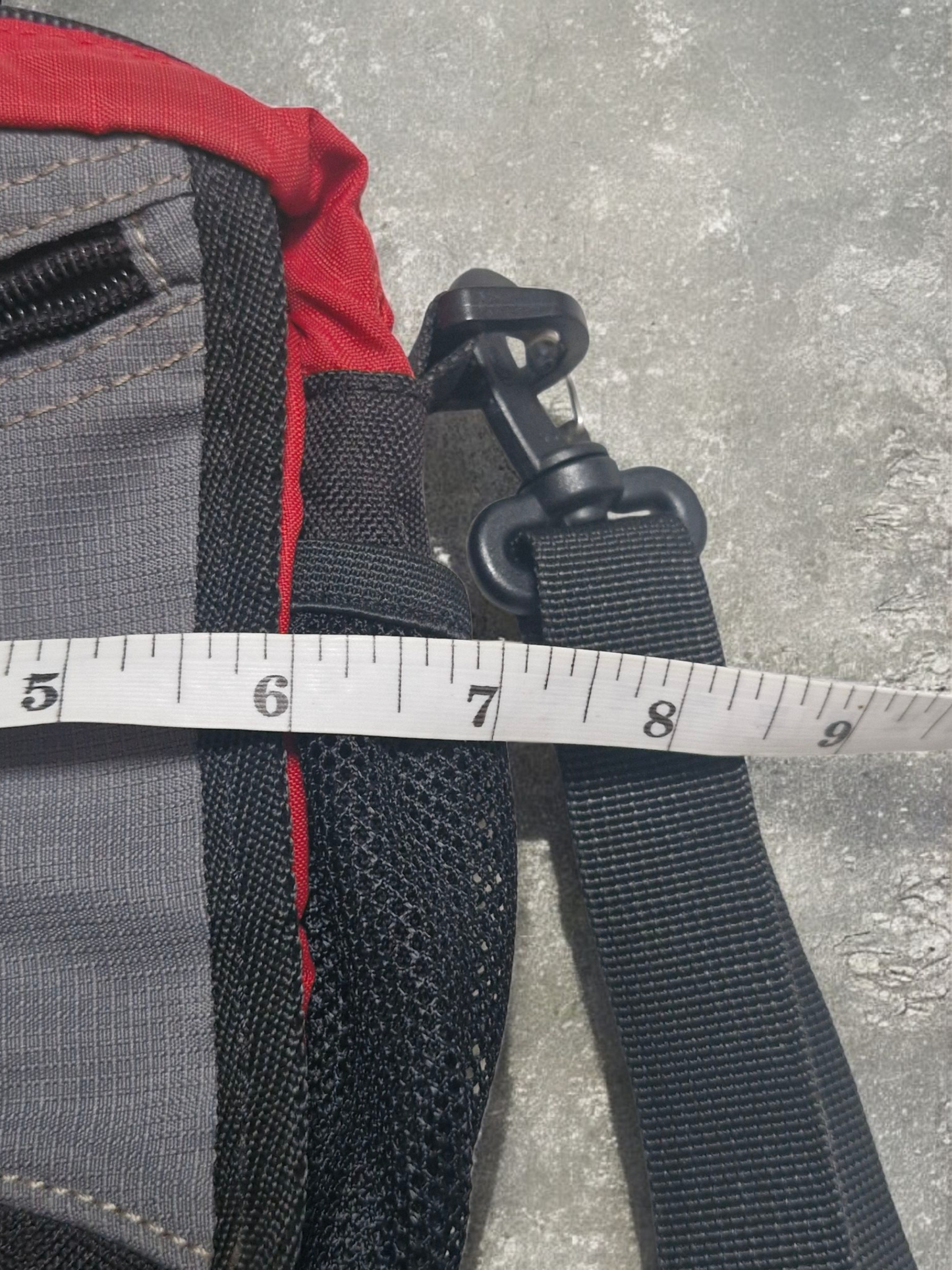 Nike Vintage Black, Grey & Red Technical Sling Bag