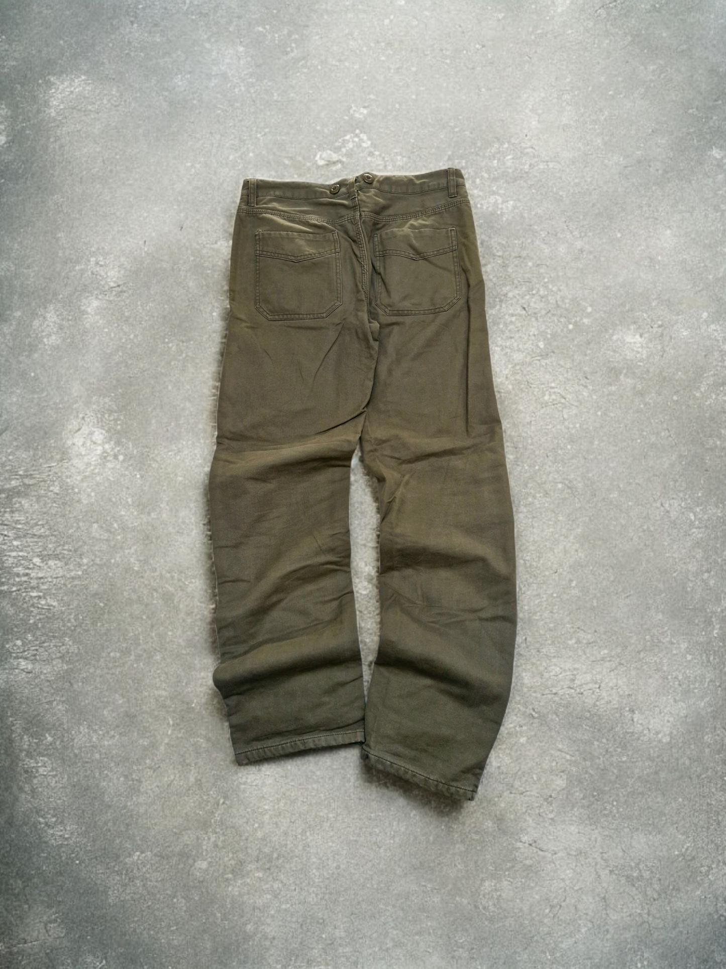 Stussy Vintage Khaki Green Straight Fit Trousers