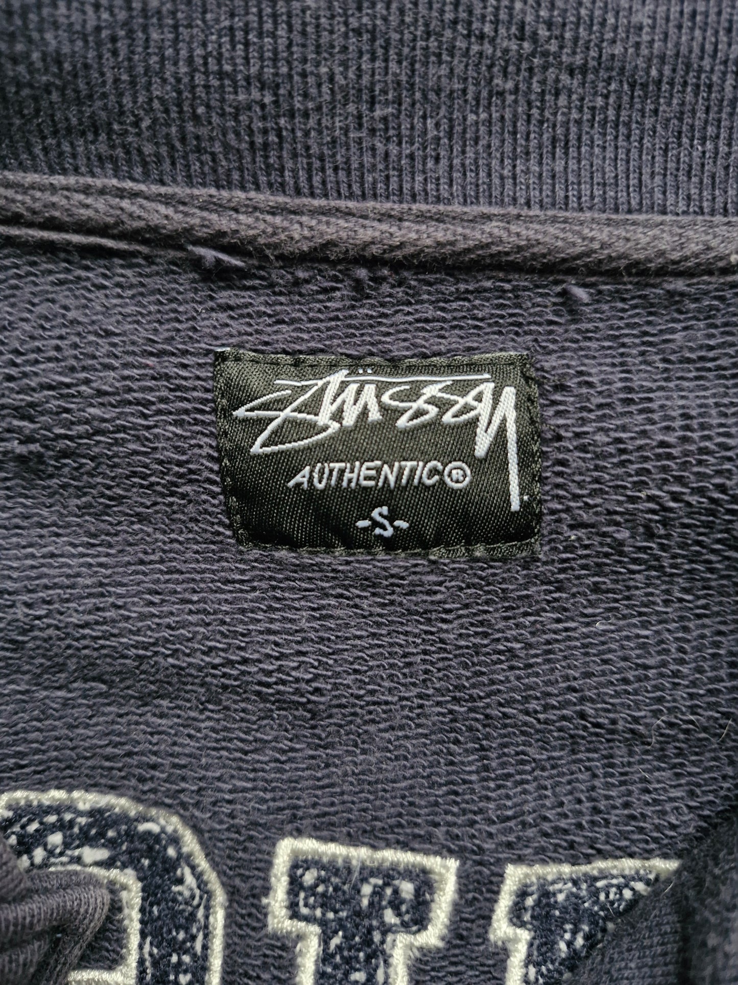 Stussy Vintage Navy & White Varsity Jacket