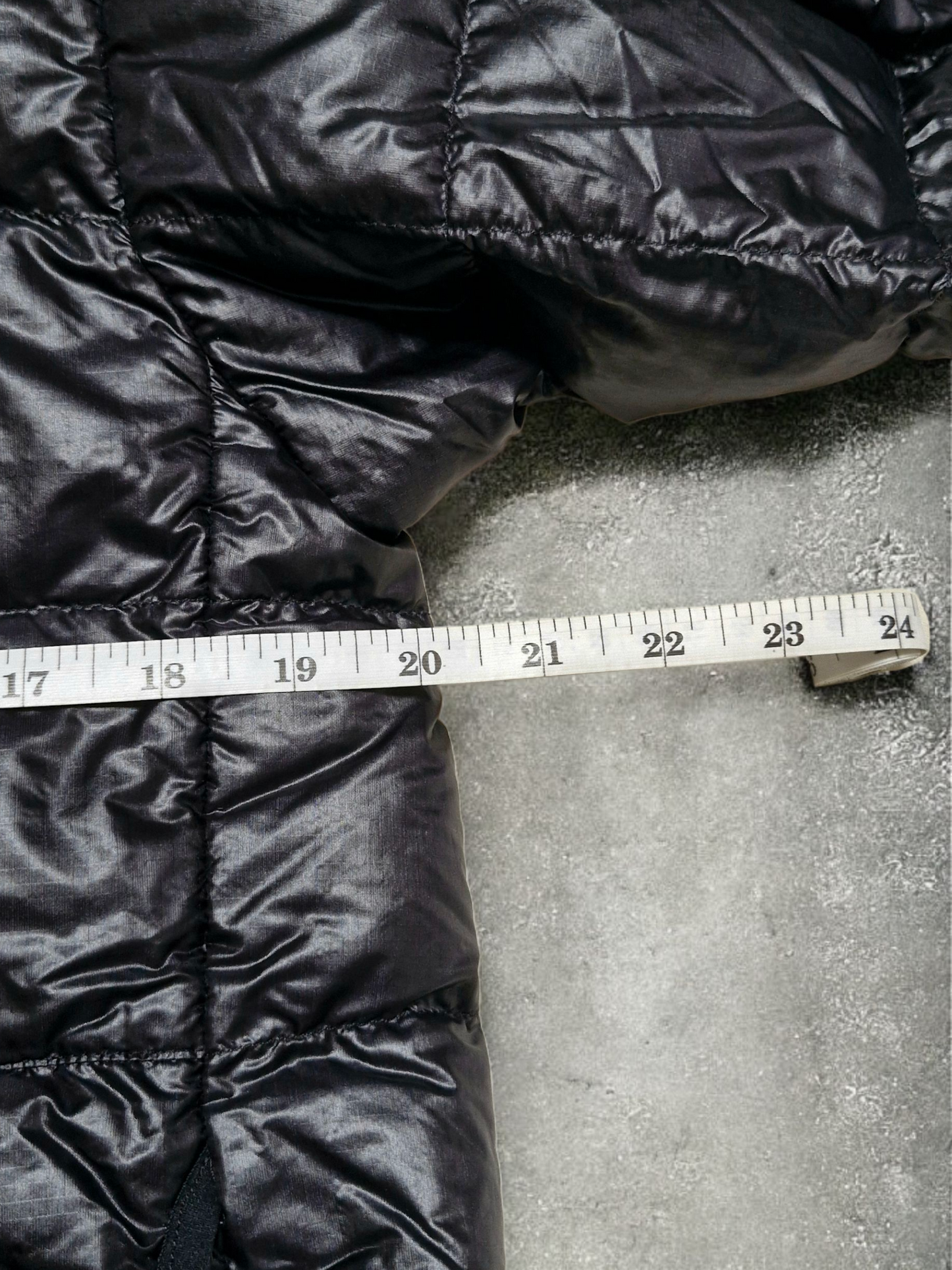 Montbell Vintage Black Square Stitch Technical Puffer Coat