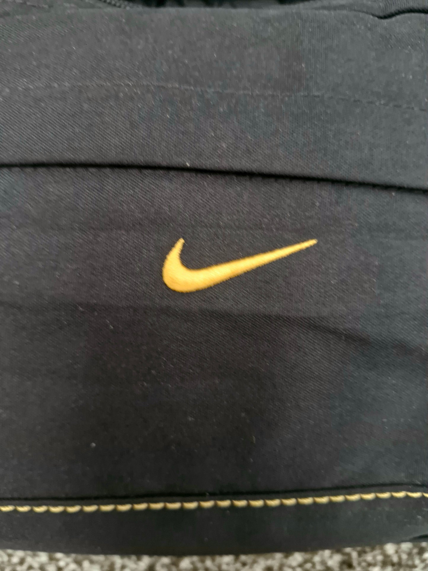 Nike Vintage Black & Yellow Waist/Sling Bag