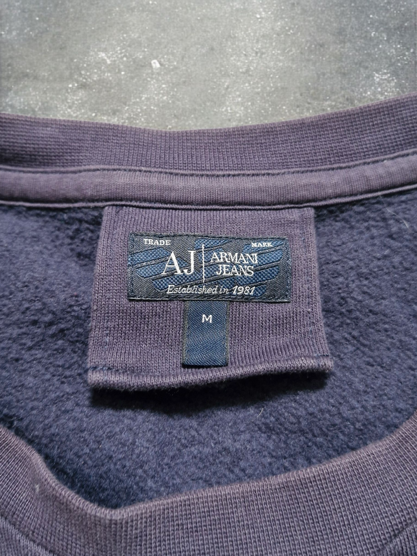 Armarni Jeans Vintage Spellout Logo Crewneck Sweathshirt
