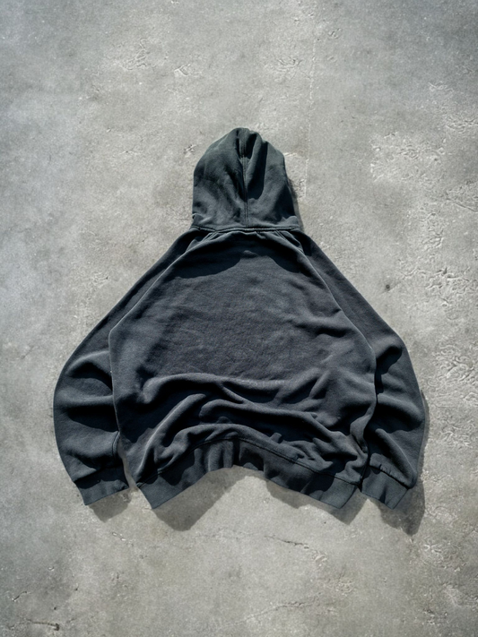 Adidas Vintage Black Centre Logo Hoodie