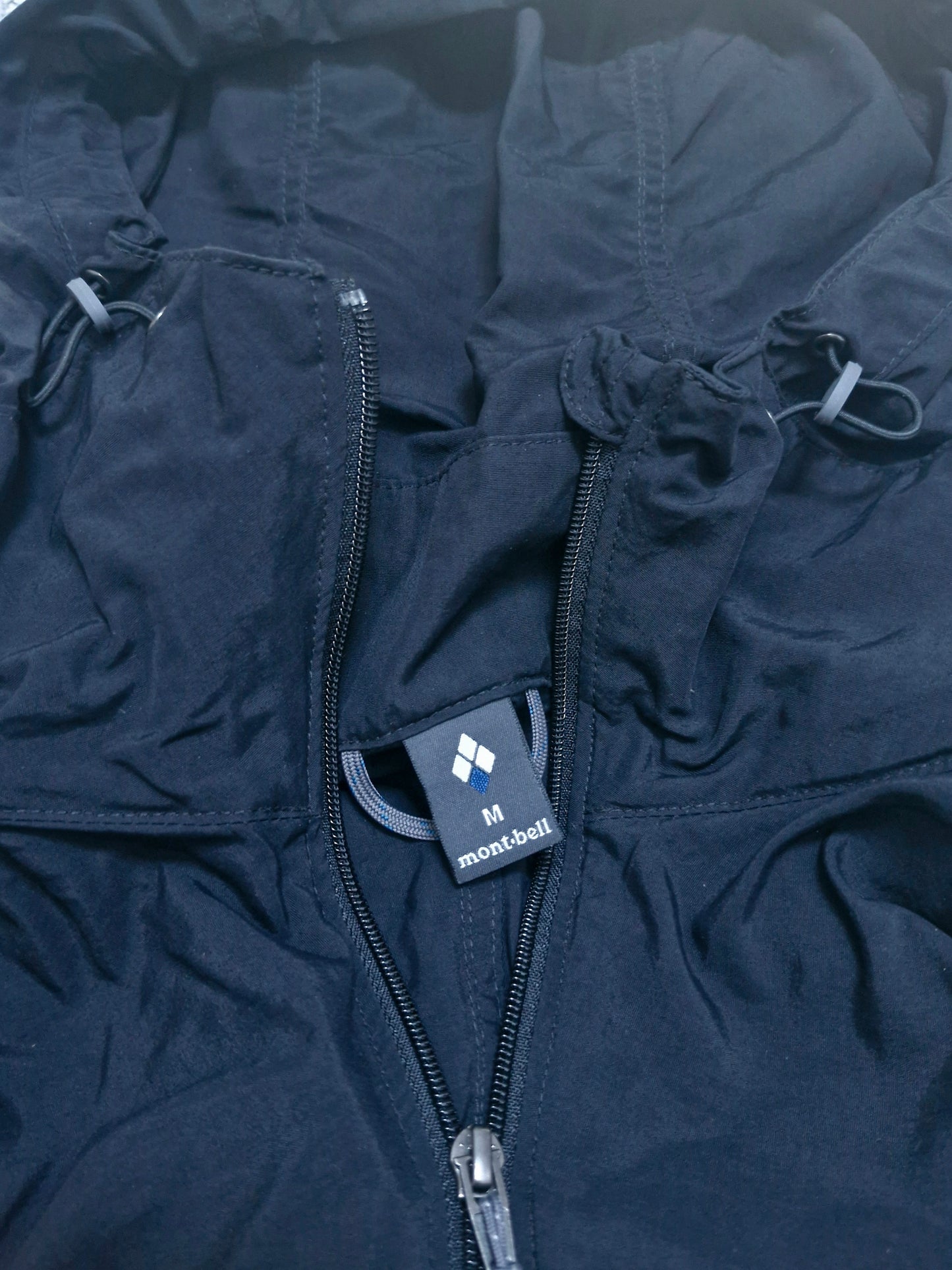 Montbell Vintage Black Half Zip Technical Jacket