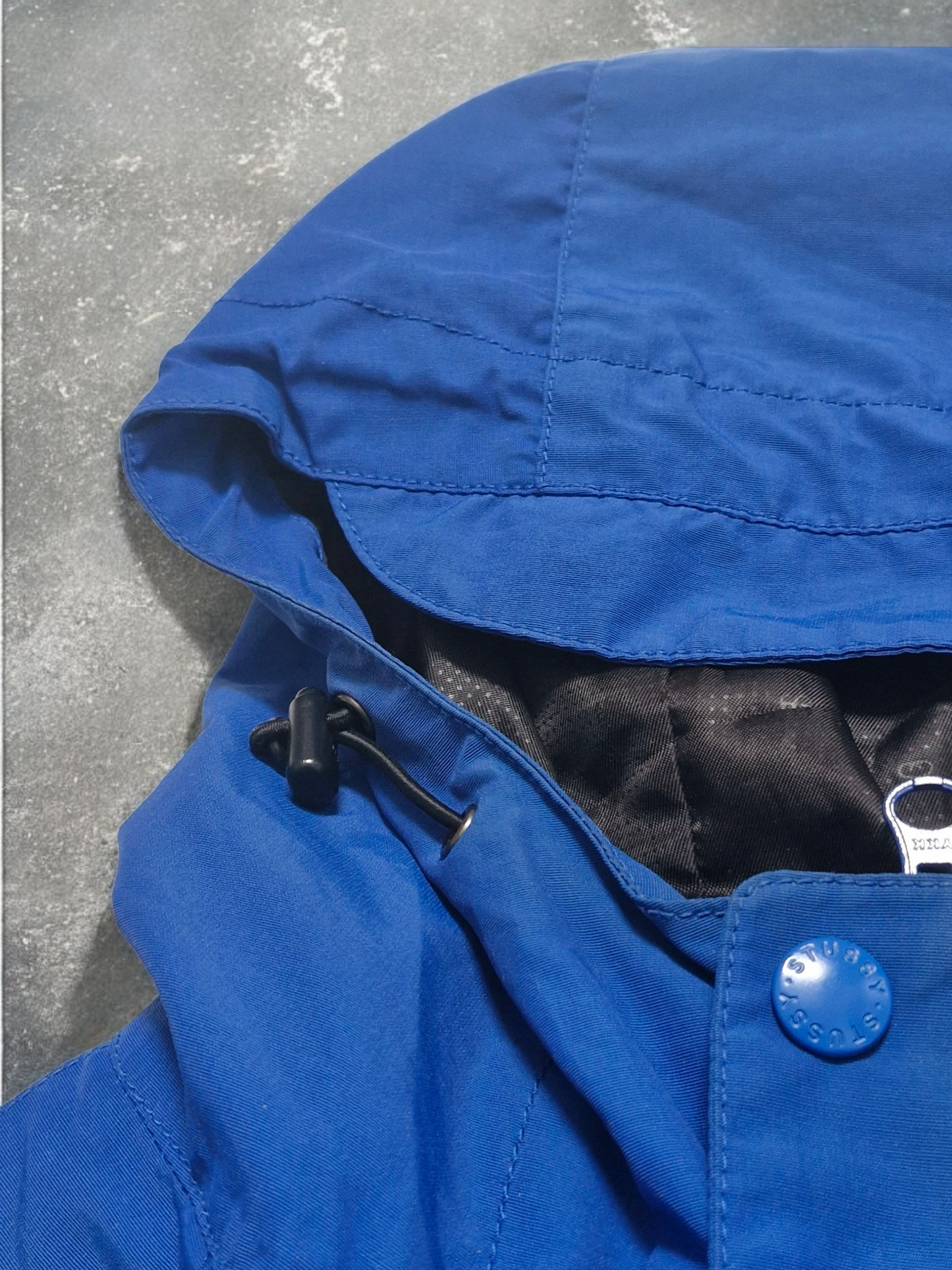 Stussy Vintage Blue & Grey Plaid Technical Ski Jacket