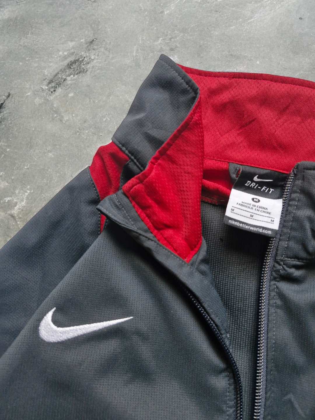 Nike Grey & Red Track Jacket
