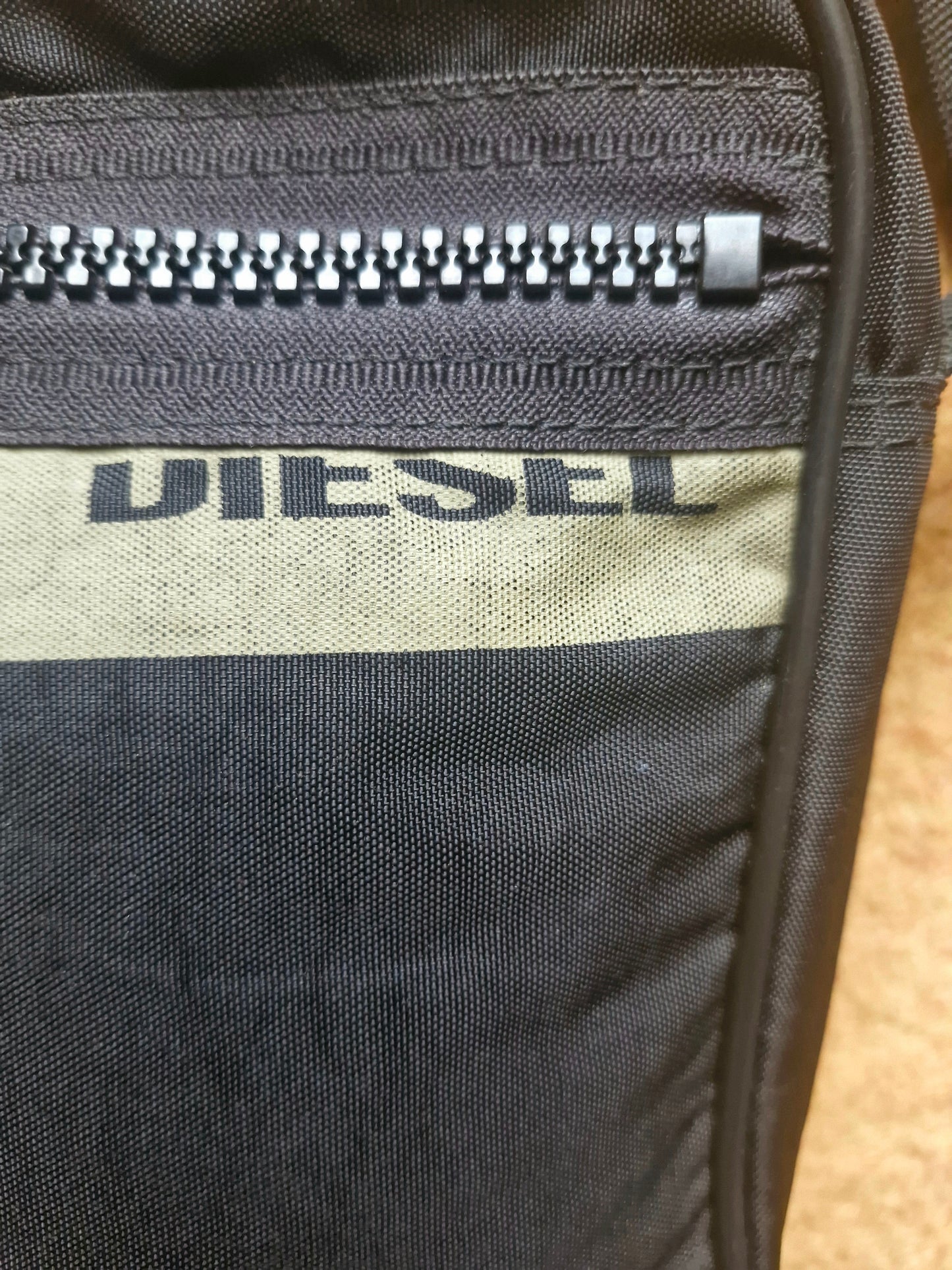 Diesel Vintage Y2K 2000's Black & Cream Technical Sling Bag