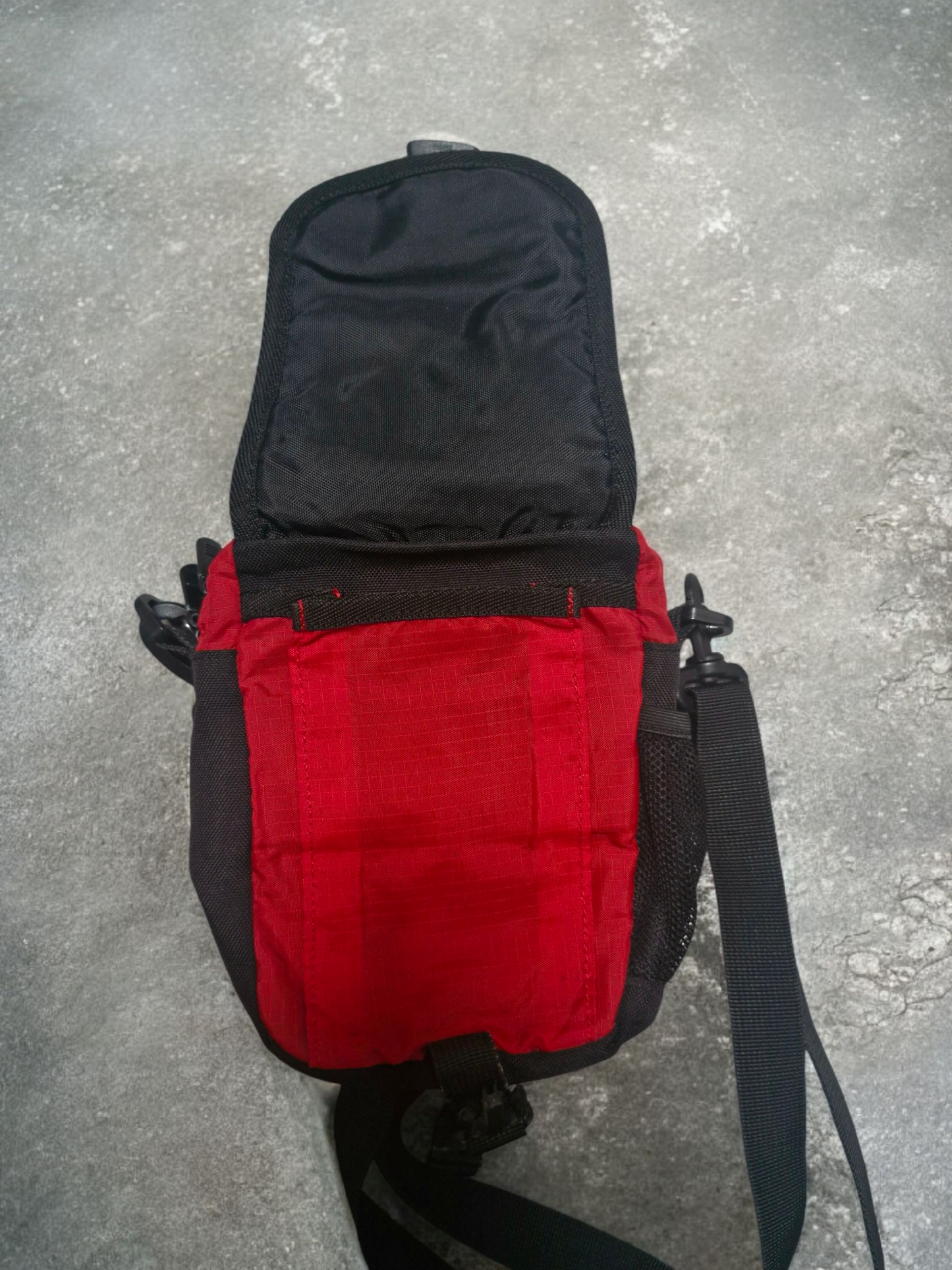 Nike Vintage Black, Grey & Red Technical Sling Bag