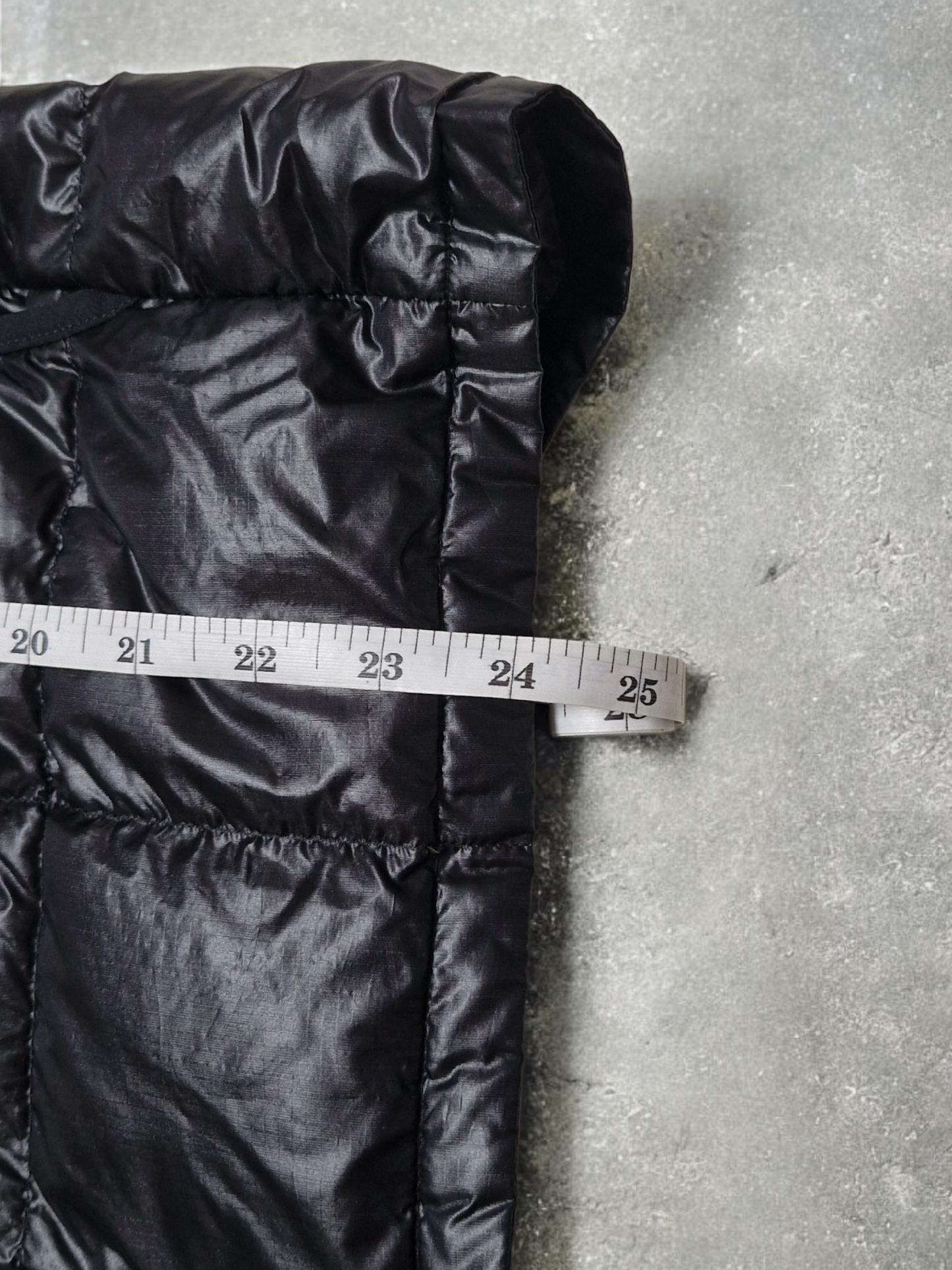 Montbell Vintage Black Square Stitch Technical Puffer Coat