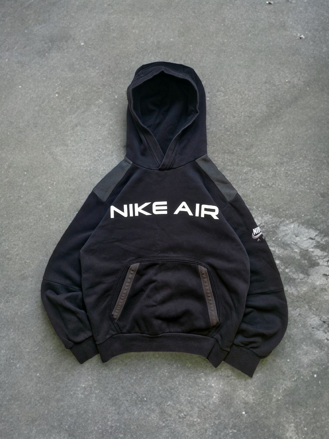 Nike Air Black & Grey Panelled Hoodie