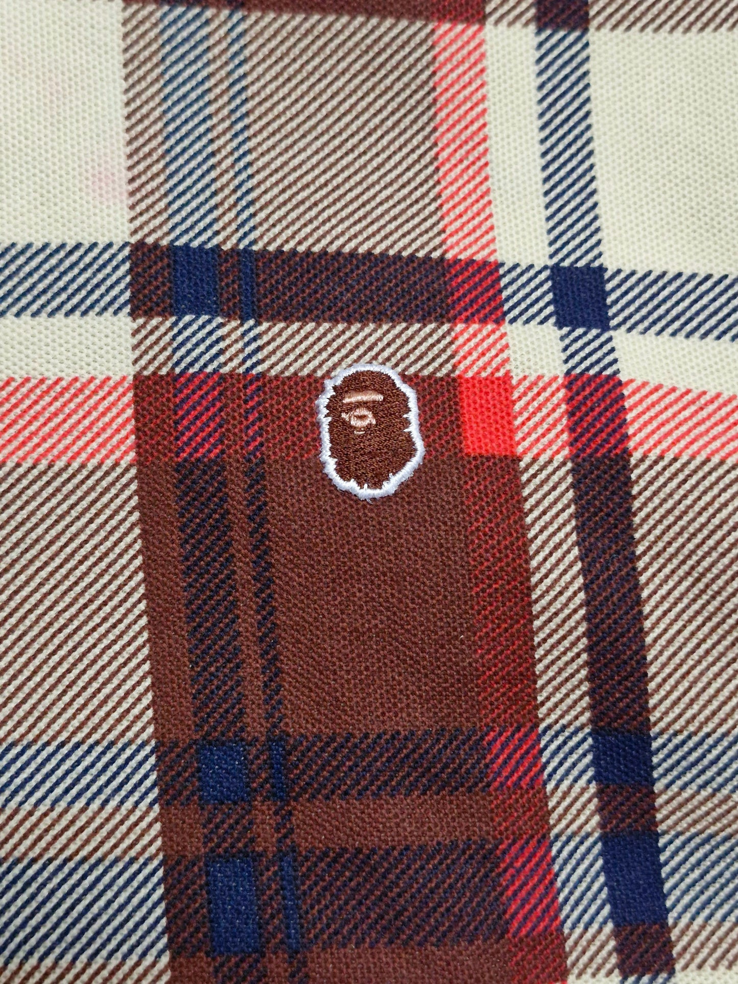 BAPE Vintage Bathing Ape Tartan/Plaid Polo Shirt