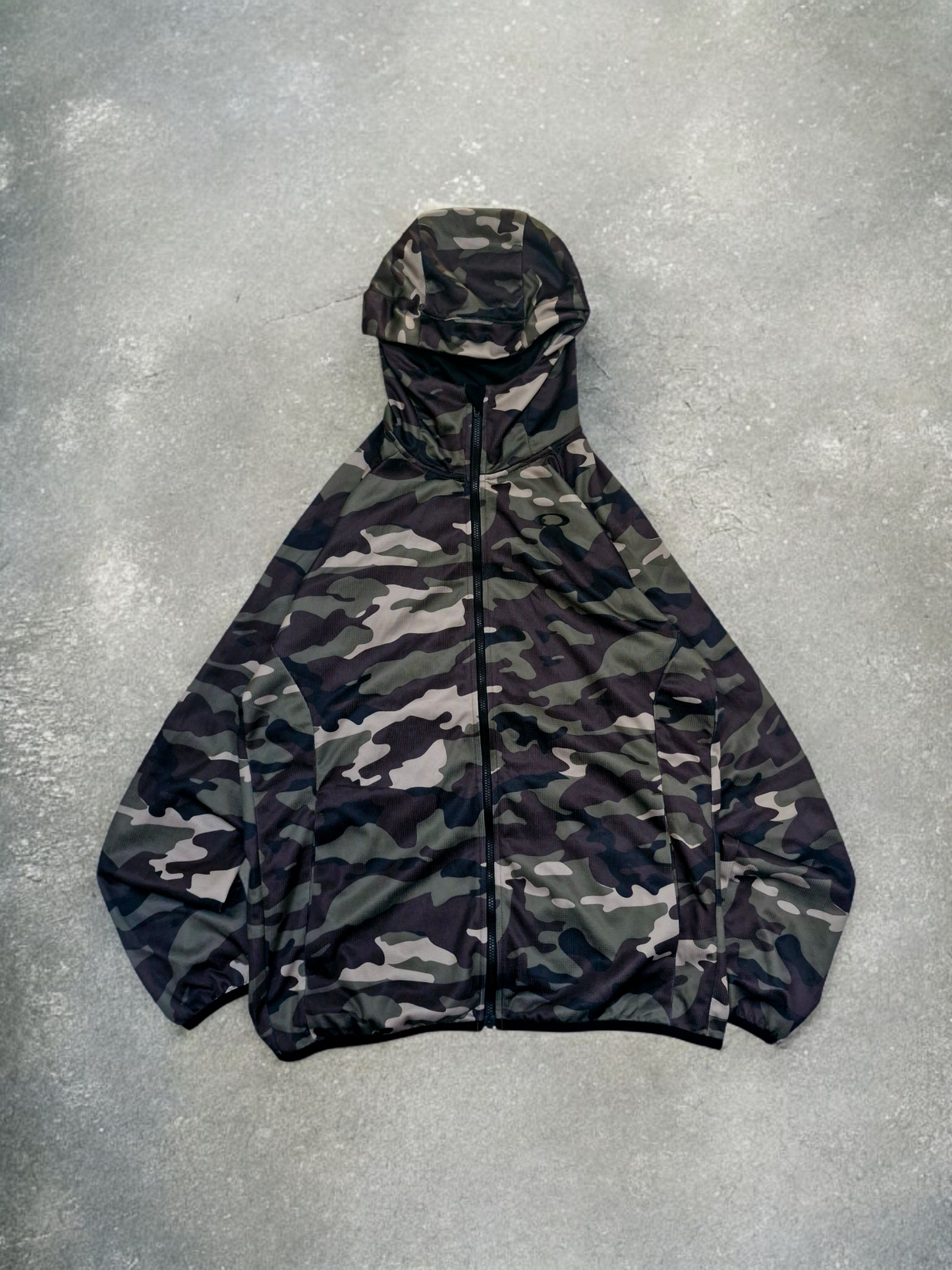 Oakley Vintage Camo Green Technical Mesh Hoodie