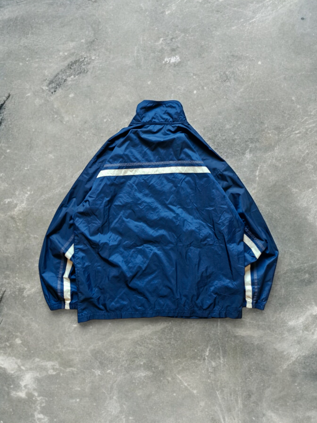 Nike Vintage Early 2000's Navy & Cream Windbreaker Jacket