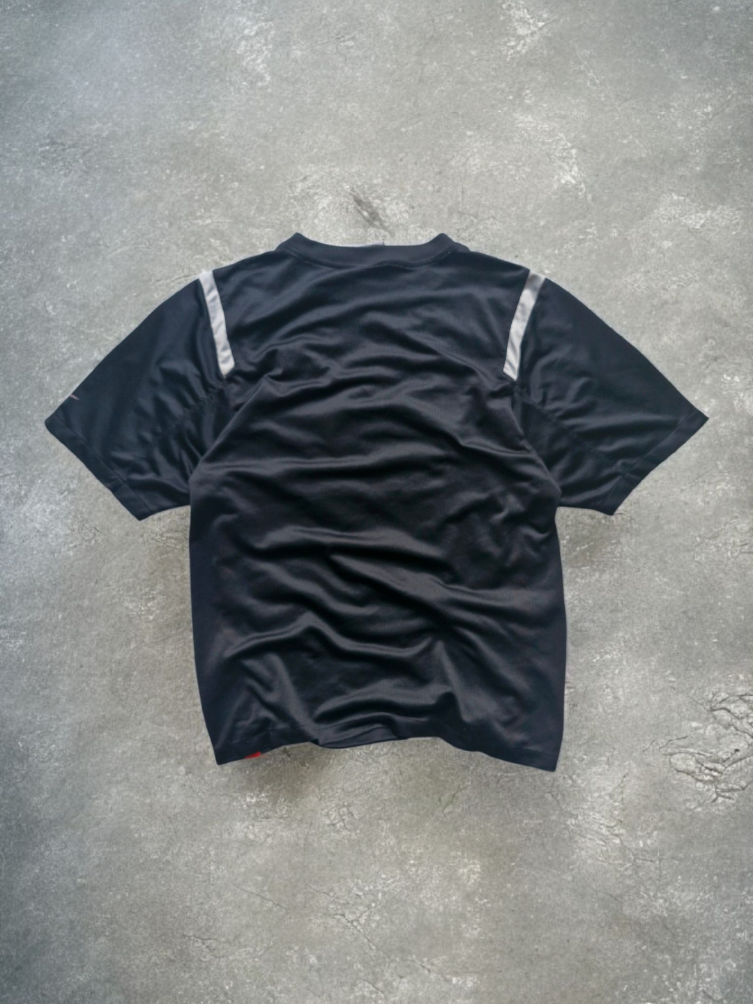 Nike T90 Panelled Black, Grey & Red Tee