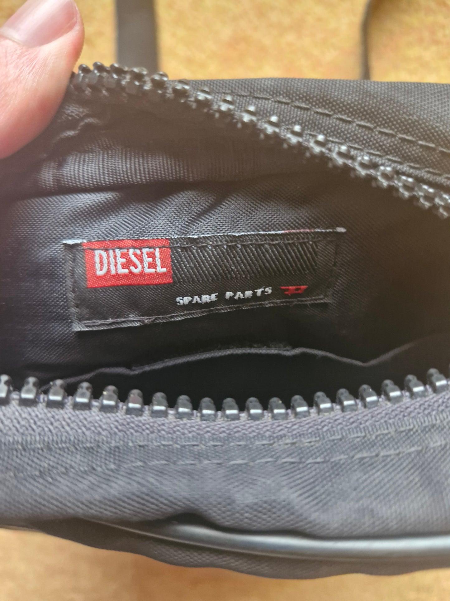 Diesel Vintage Y2K 2000's Black & Cream Technical Sling Bag
