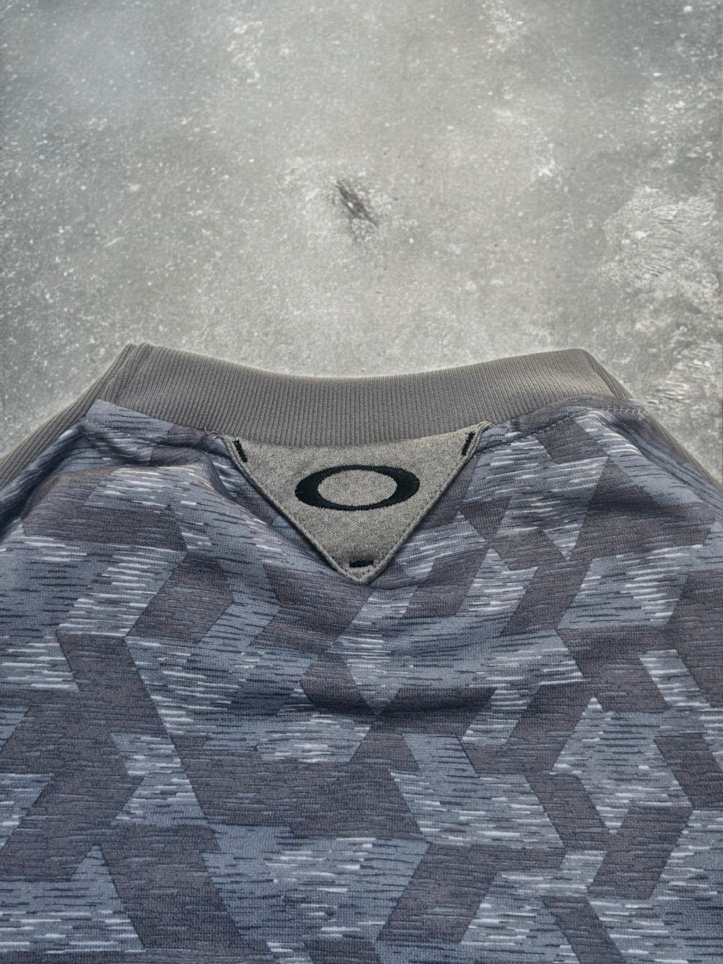 Oakley Vintage Embroided Logo Grey Patterned Jumper