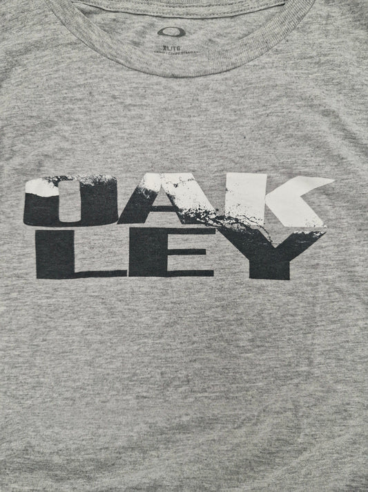 Oakley Vintage Graphic Spray Grey T Shirt
