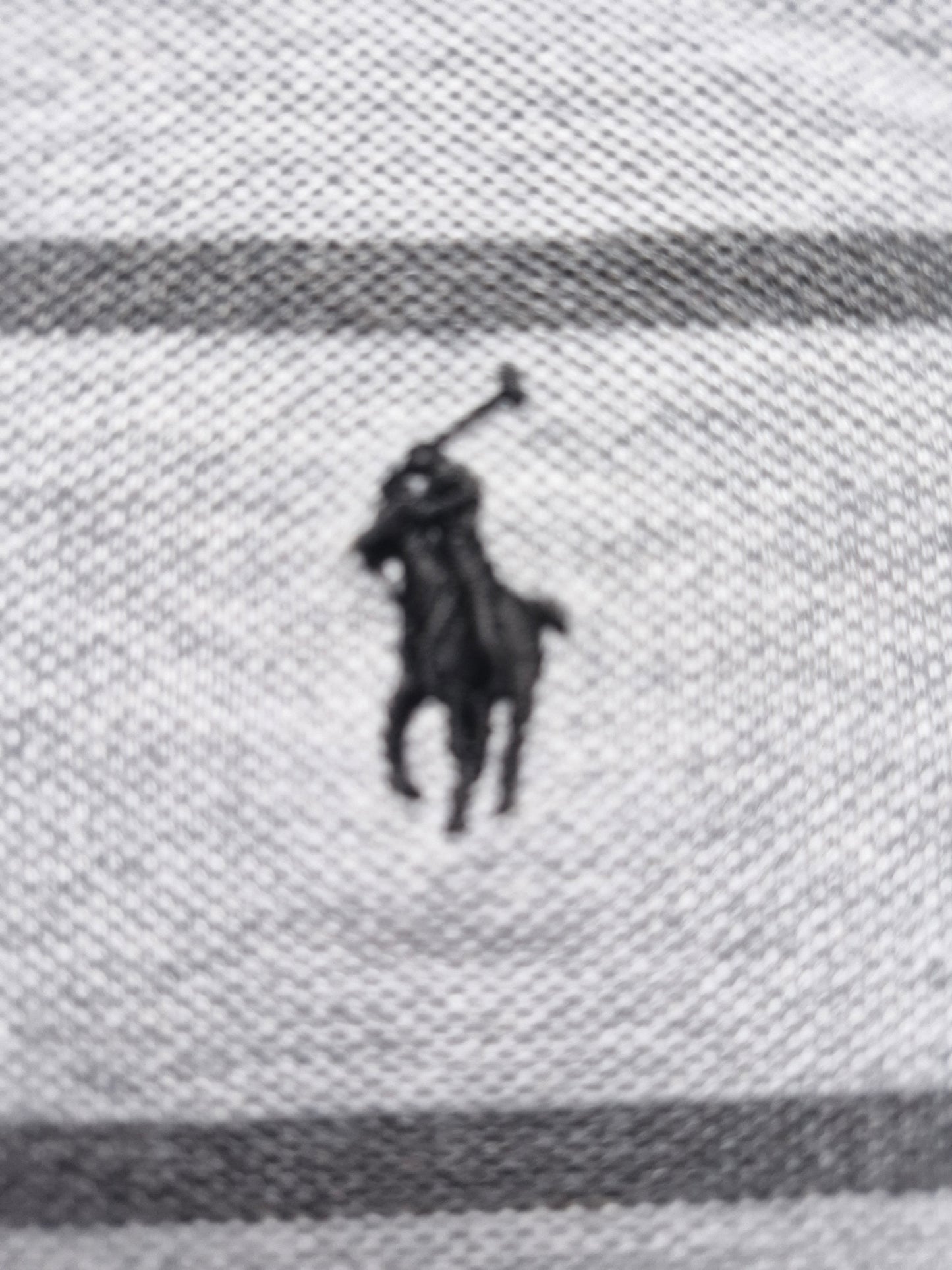Ralph Lauren Grey Striped Polo Shirt