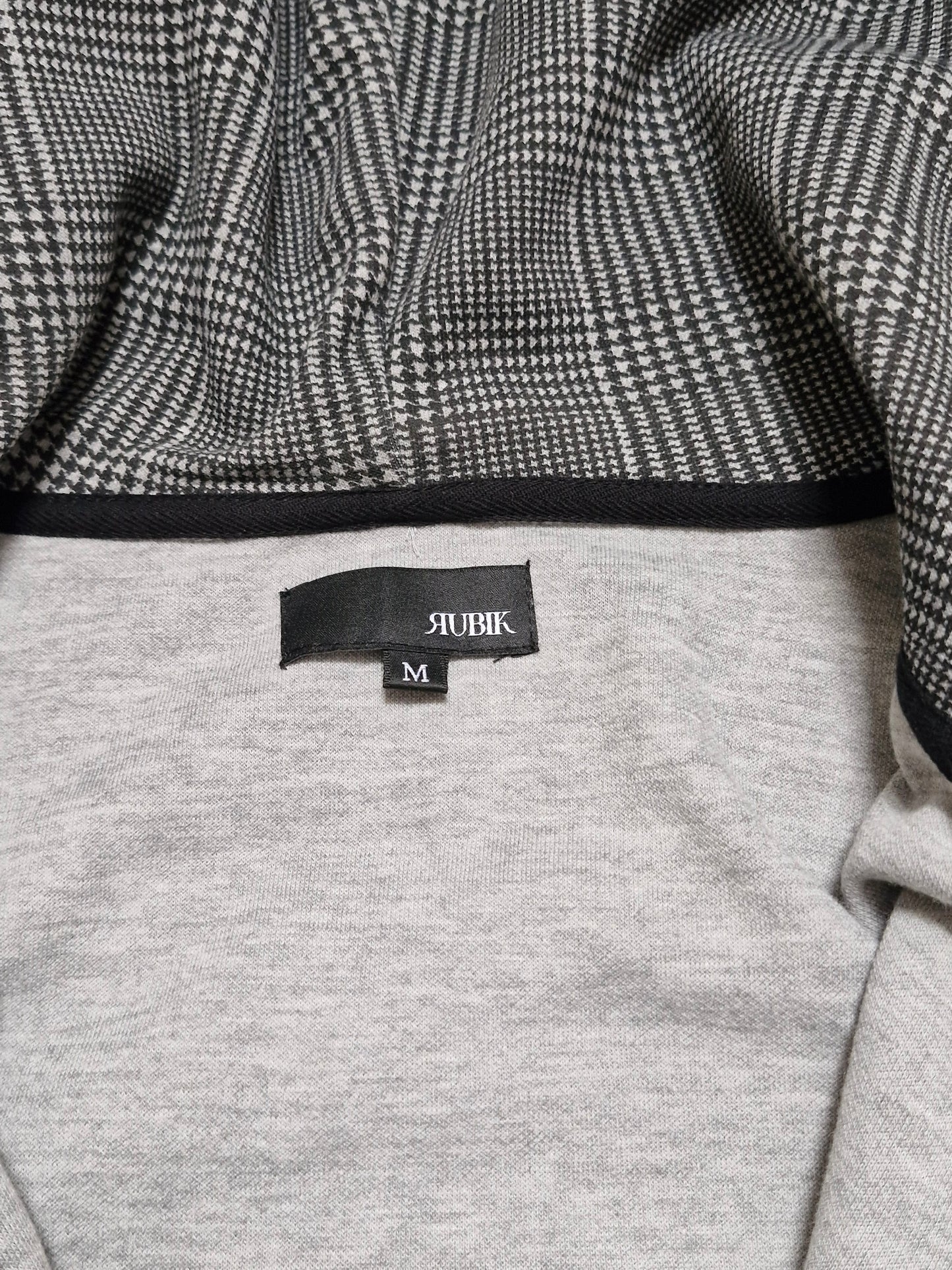 Vintage Rubik Japanese Grey Plaid Technical Hoodie
