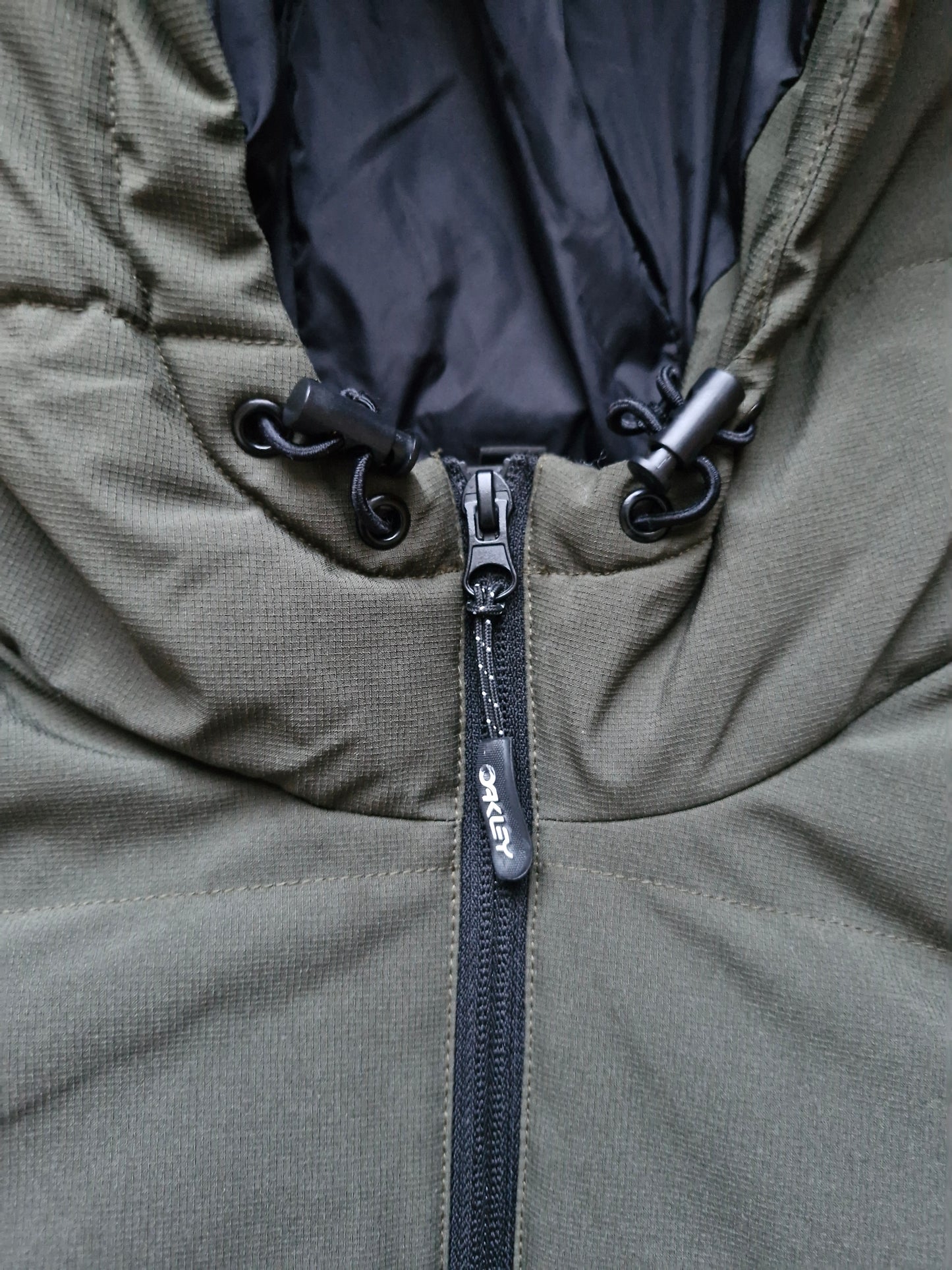 Oakley Green & Black Puffer Coat