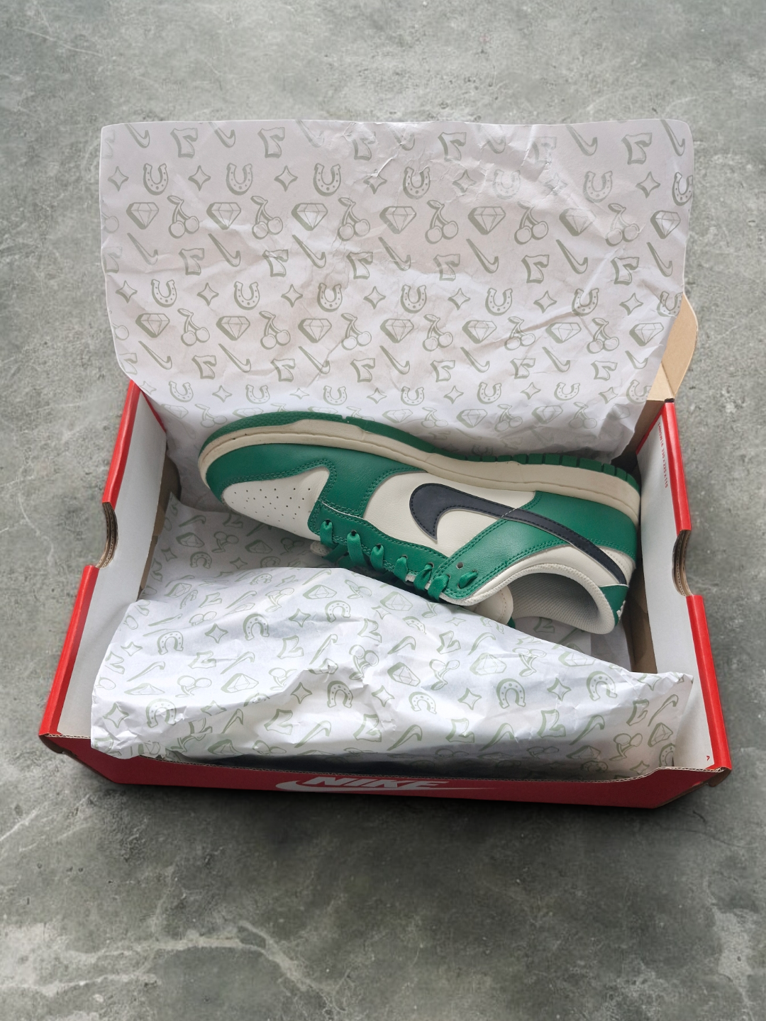 Nike Malachite Green Lottery Dunks