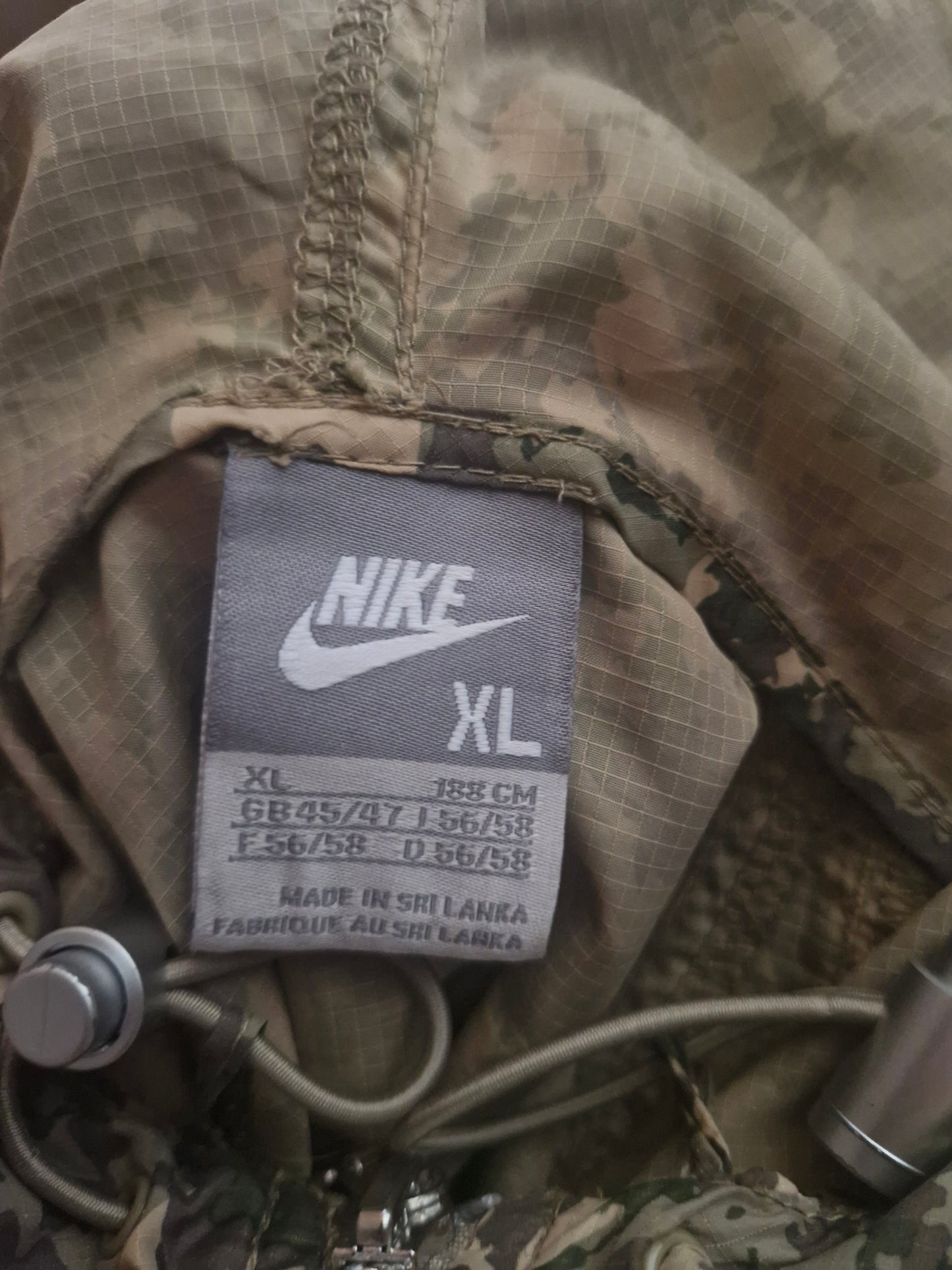 Nike Vintage Early 2000's Green Camo Technical Jacket