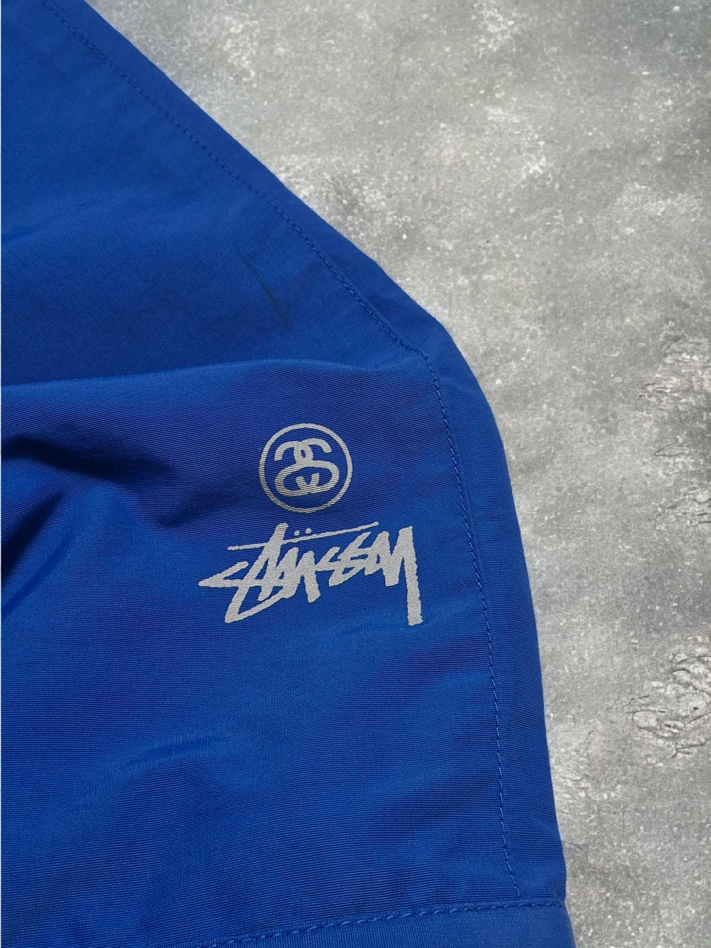 Stussy Vintage Blue & Grey Plaid Technical Ski Jacket