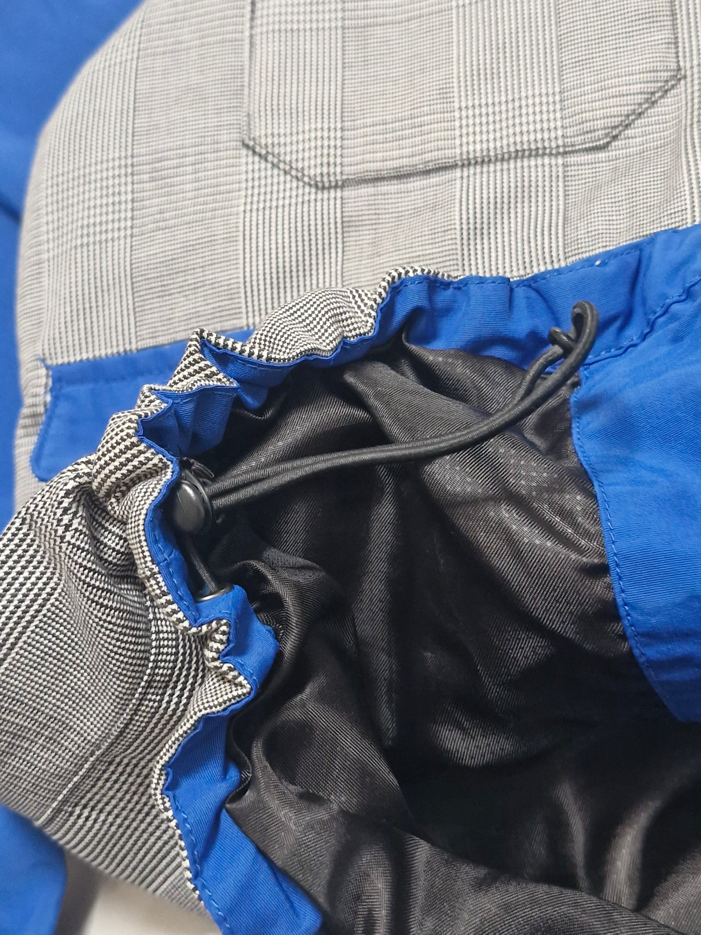Stussy Vintage Blue & Grey Plaid Technical Ski Jacket