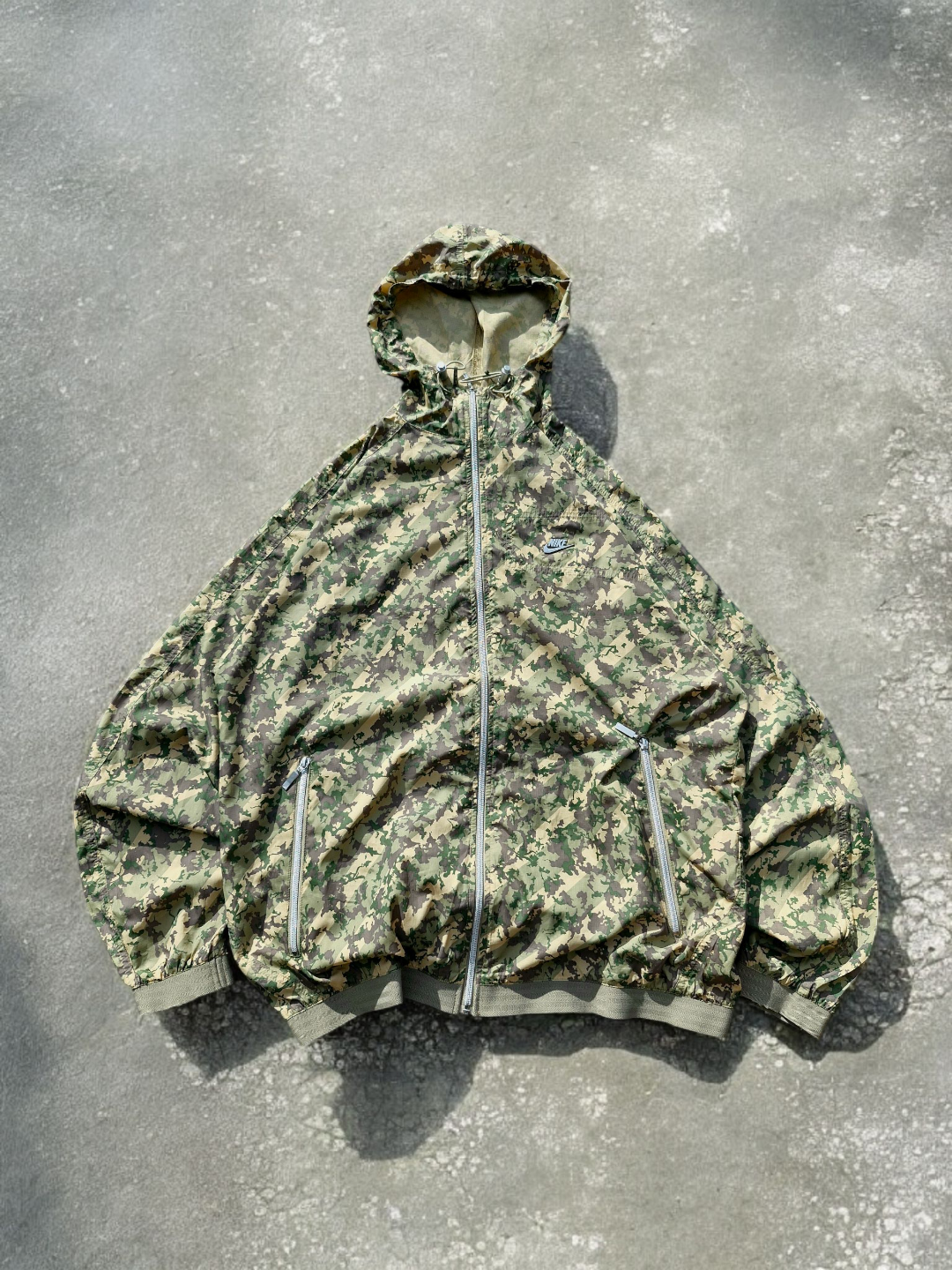 Nike Vintage Early 2000's Green Camo Technical Jacket