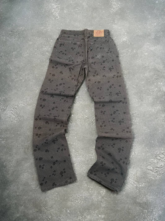 Avirex Vintage USA Grey Plaid Camo Dot Trousers