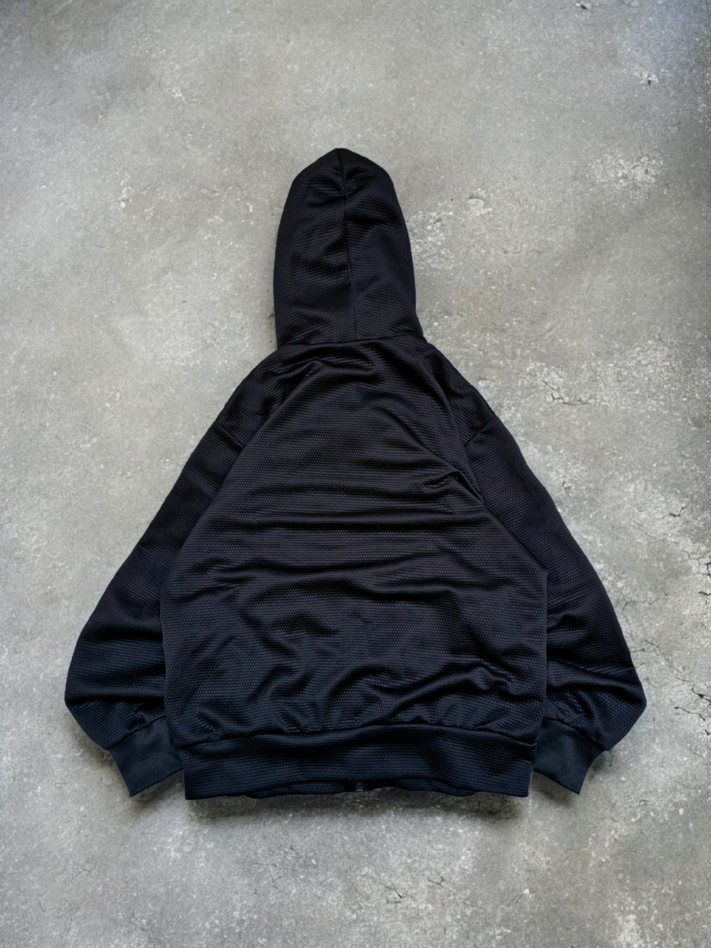 Oakley Vintage Black Mesh Technical Zip Up Hoodie