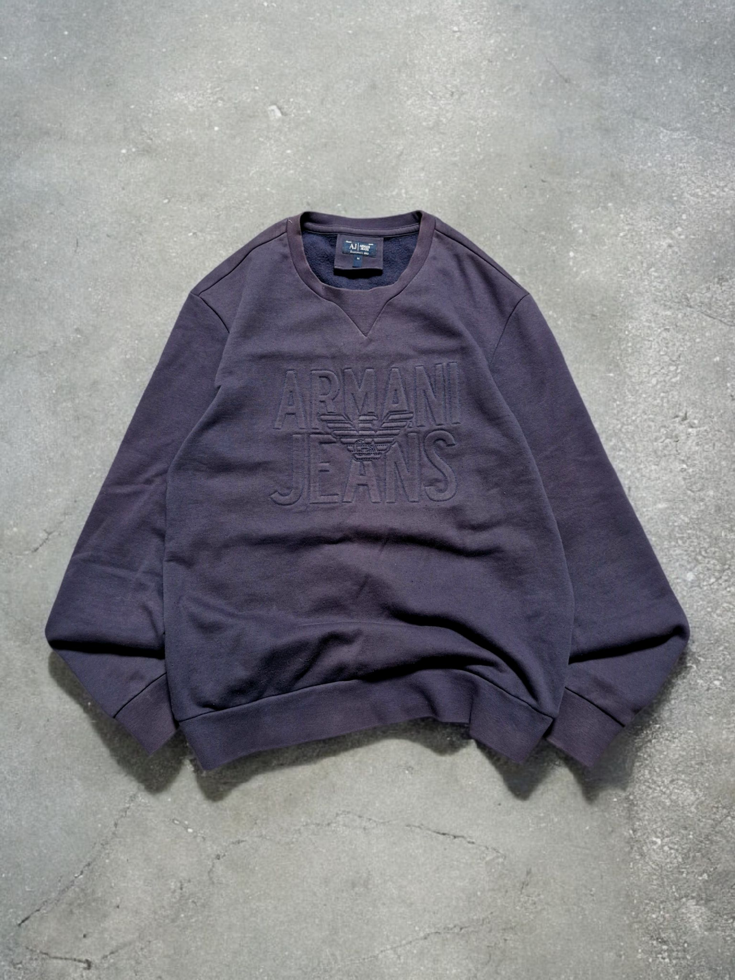 Armarni Jeans Vintage Spellout Logo Crewneck Sweathshirt