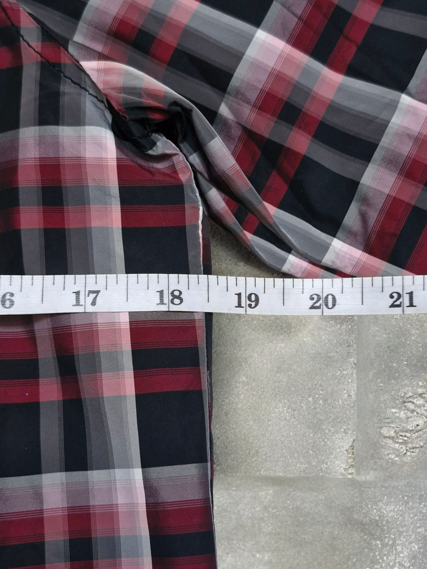 Vintage Japanese Black & Red/Pink Plaid Zip Up Technical Jacket