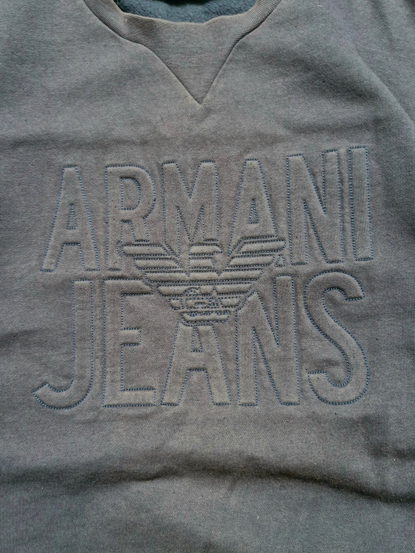 Armarni Jeans Vintage Spellout Logo Crewneck Sweathshirt