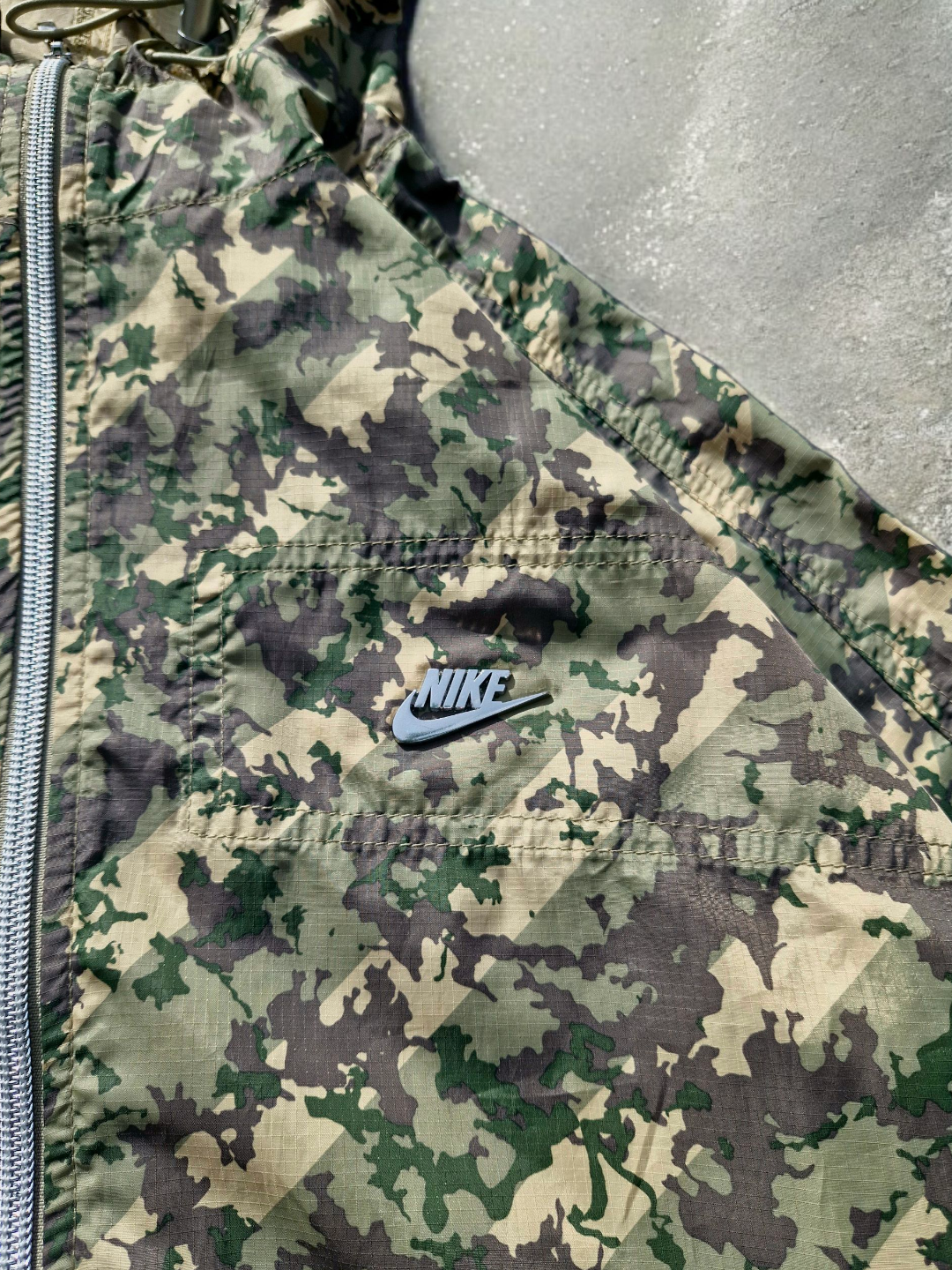 Nike Vintage Early 2000's Green Camo Technical Jacket
