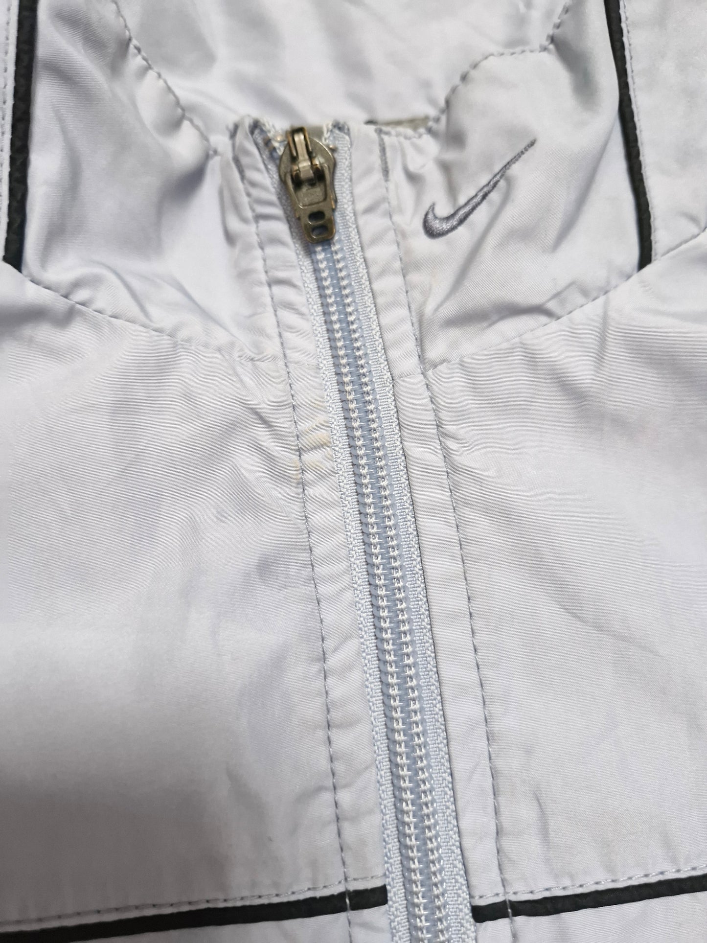 Nike Vintage Early 2000's Silver/Blue Panelled Technical Jacket
