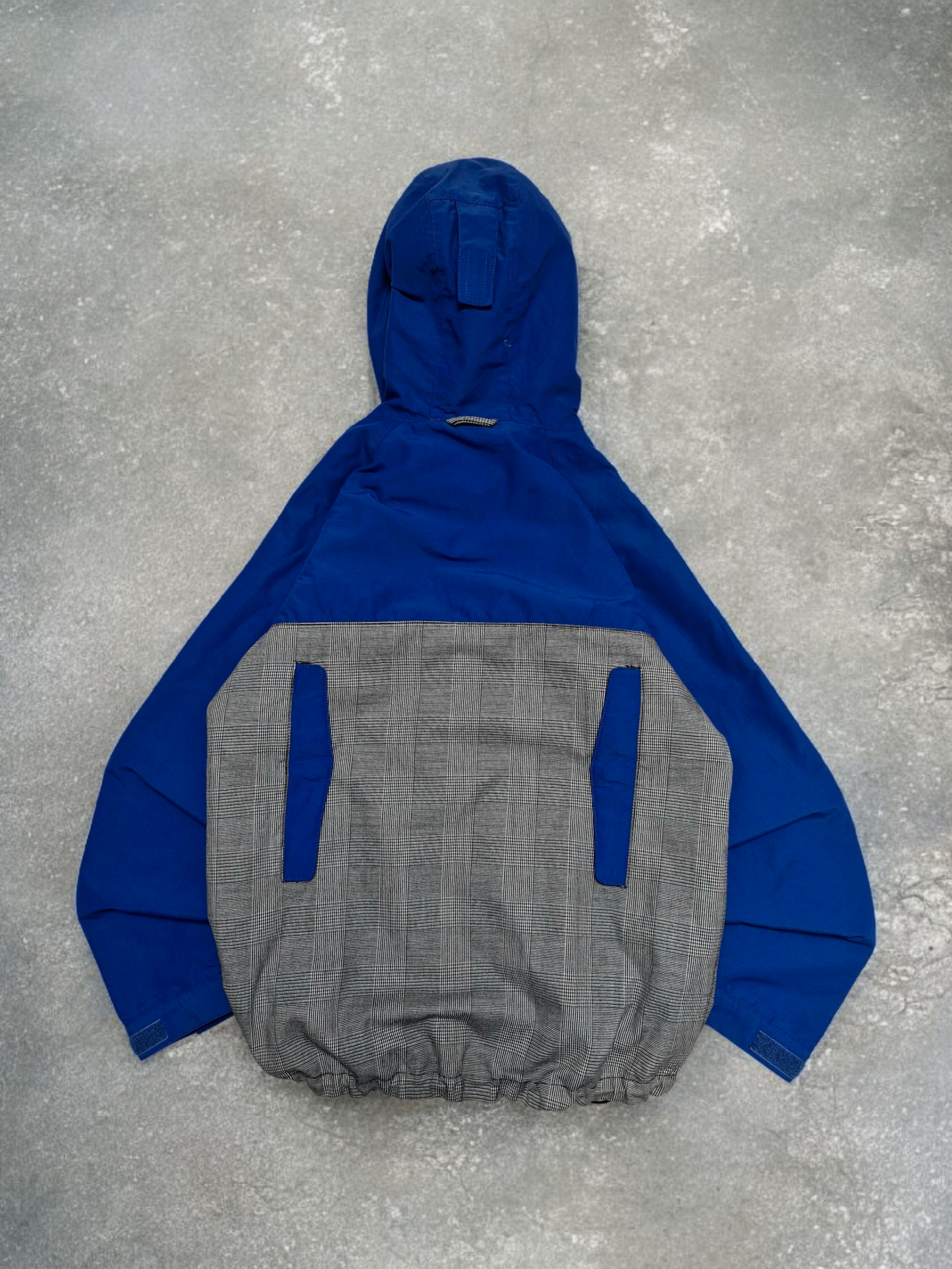 Stussy Vintage Blue & Grey Plaid Technical Ski Jacket