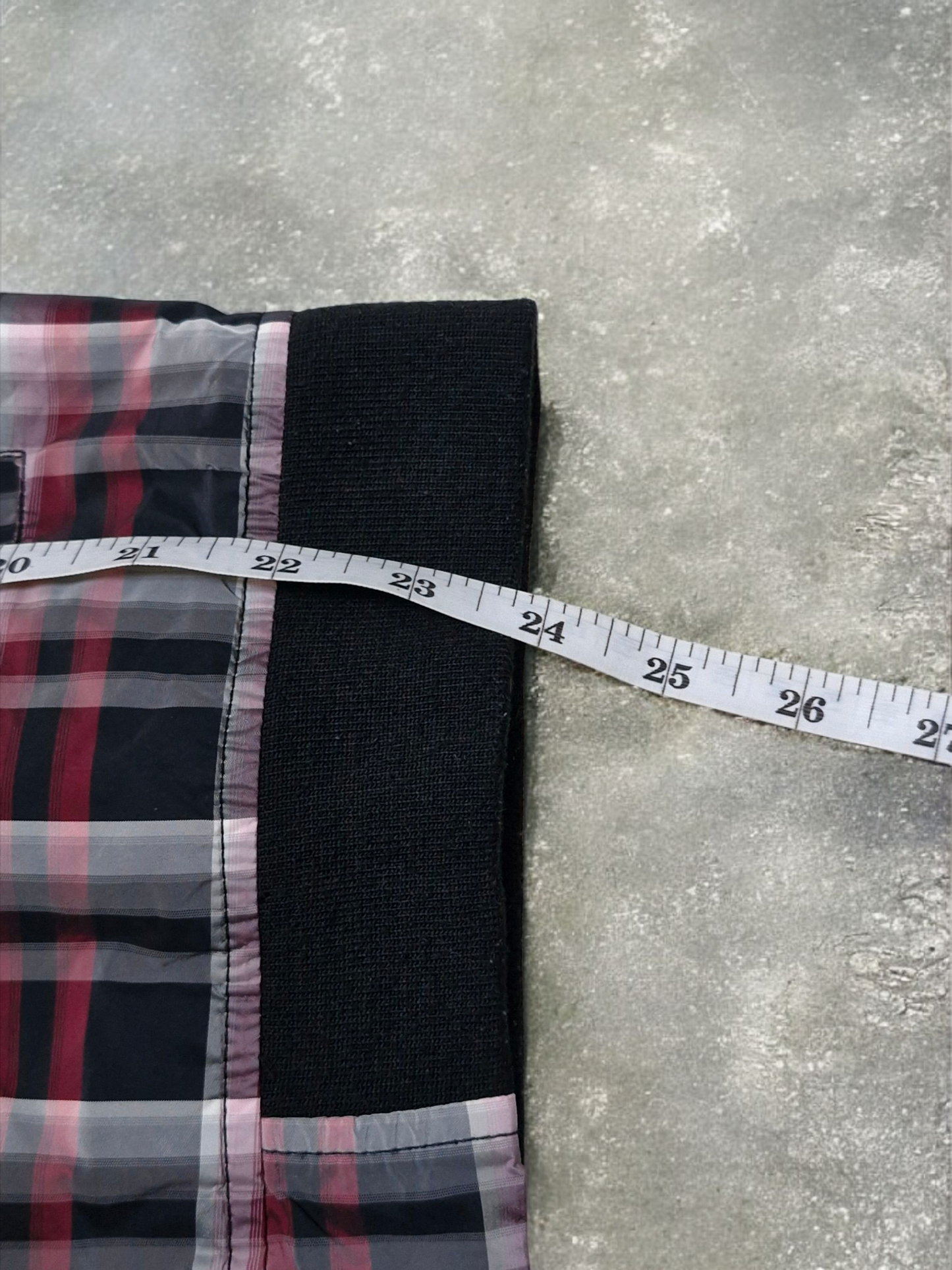 Vintage Japanese Black & Red/Pink Plaid Zip Up Technical Jacket