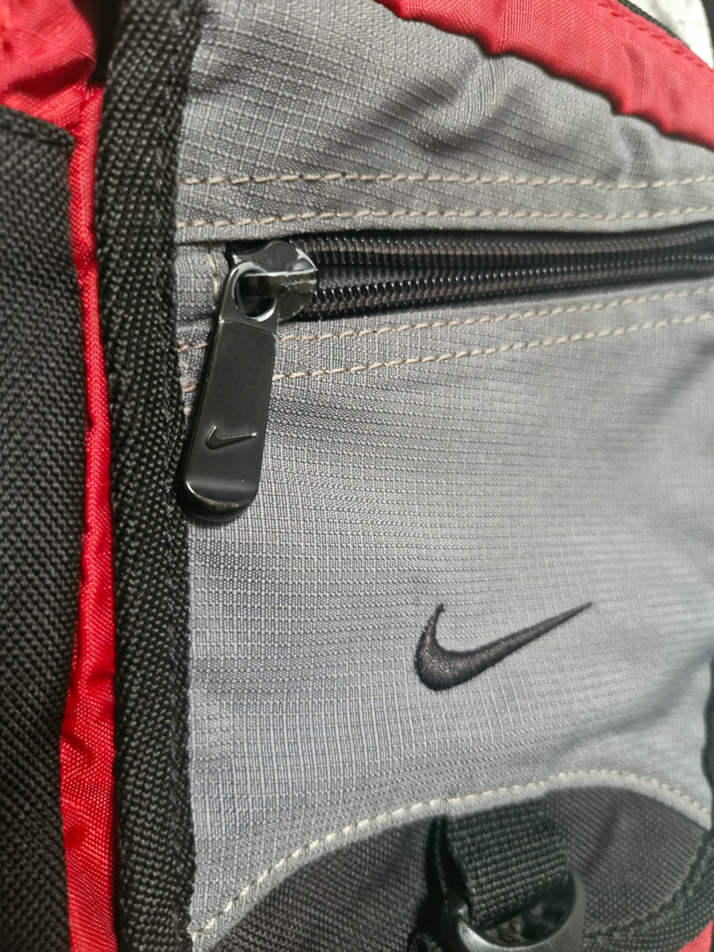 Nike Vintage Black, Grey & Red Technical Sling Bag