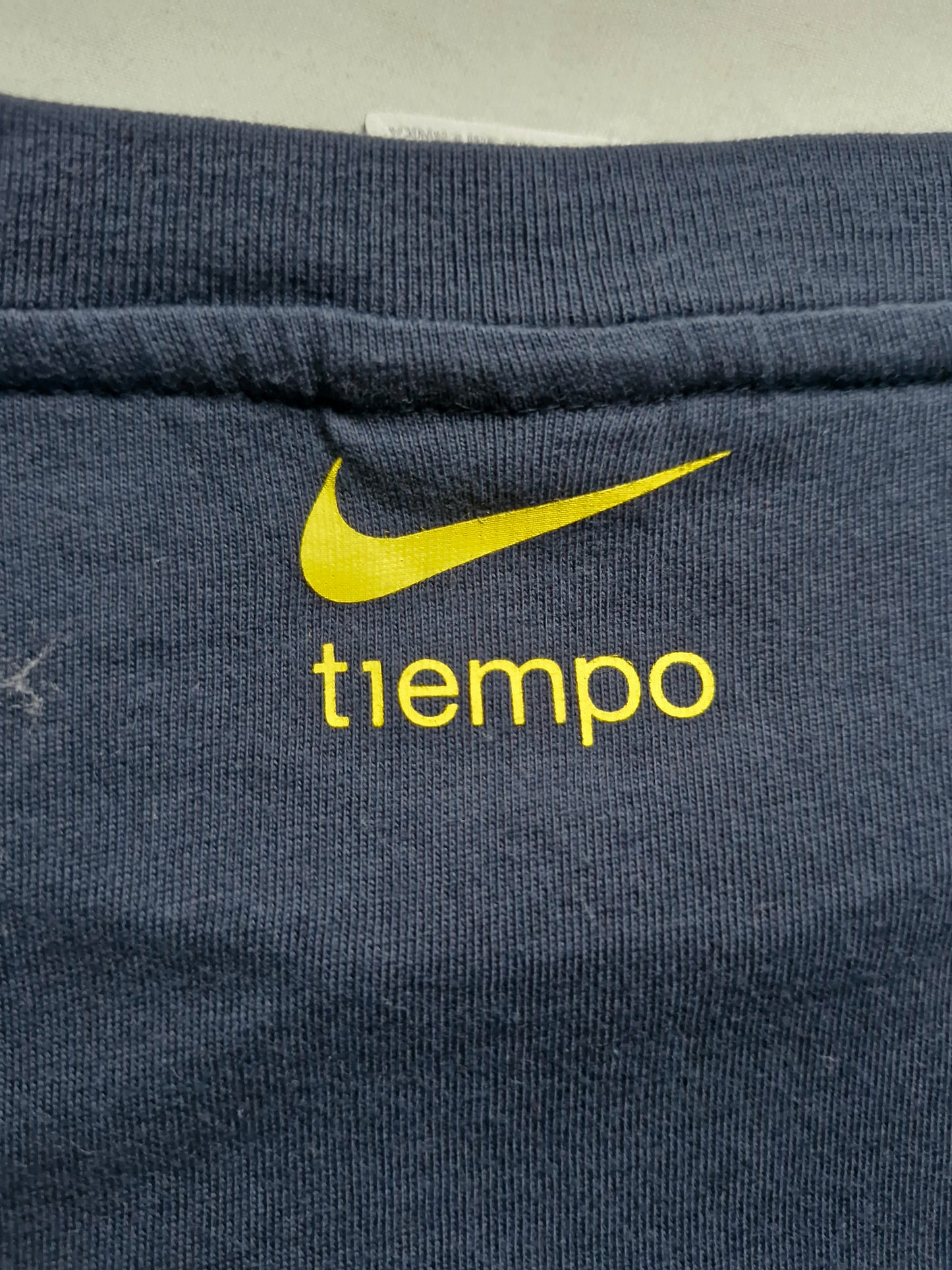 Nike Vintage Early 2000's T90 Navy & Yellow Centre Swoosh Tee