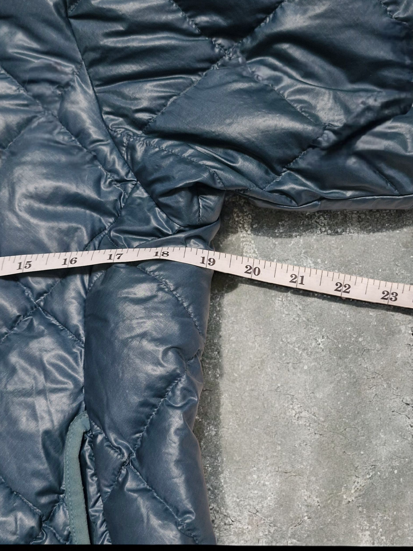 Montbell Vintage Light Blue Diamond Stitch Puffer Coat
