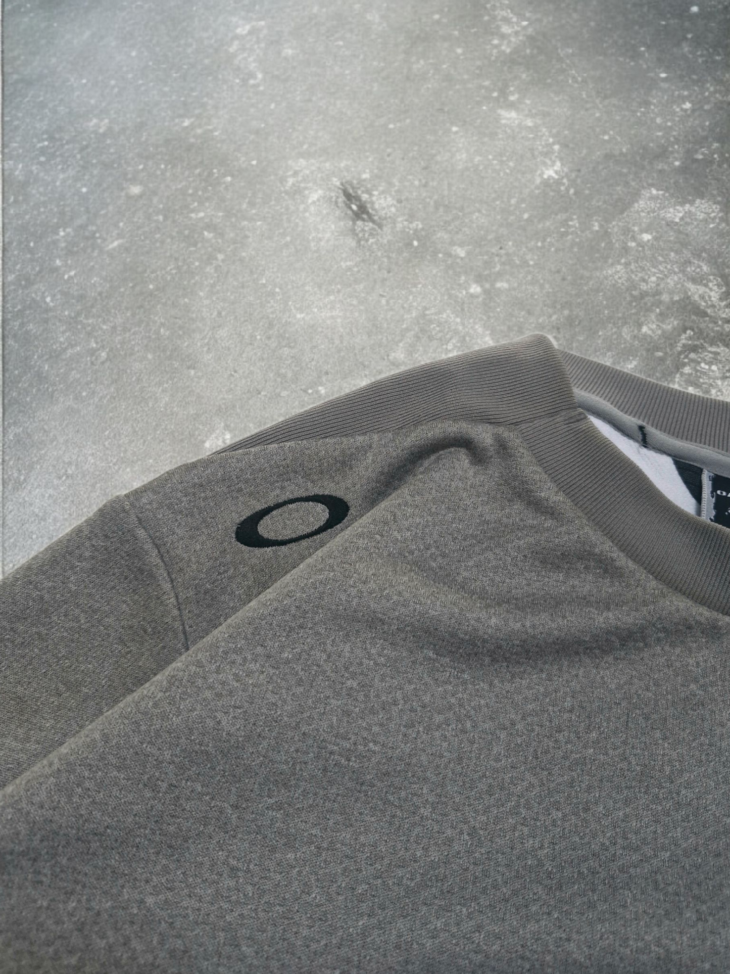 Oakley Vintage Embroided Logo Grey Patterned Jumper