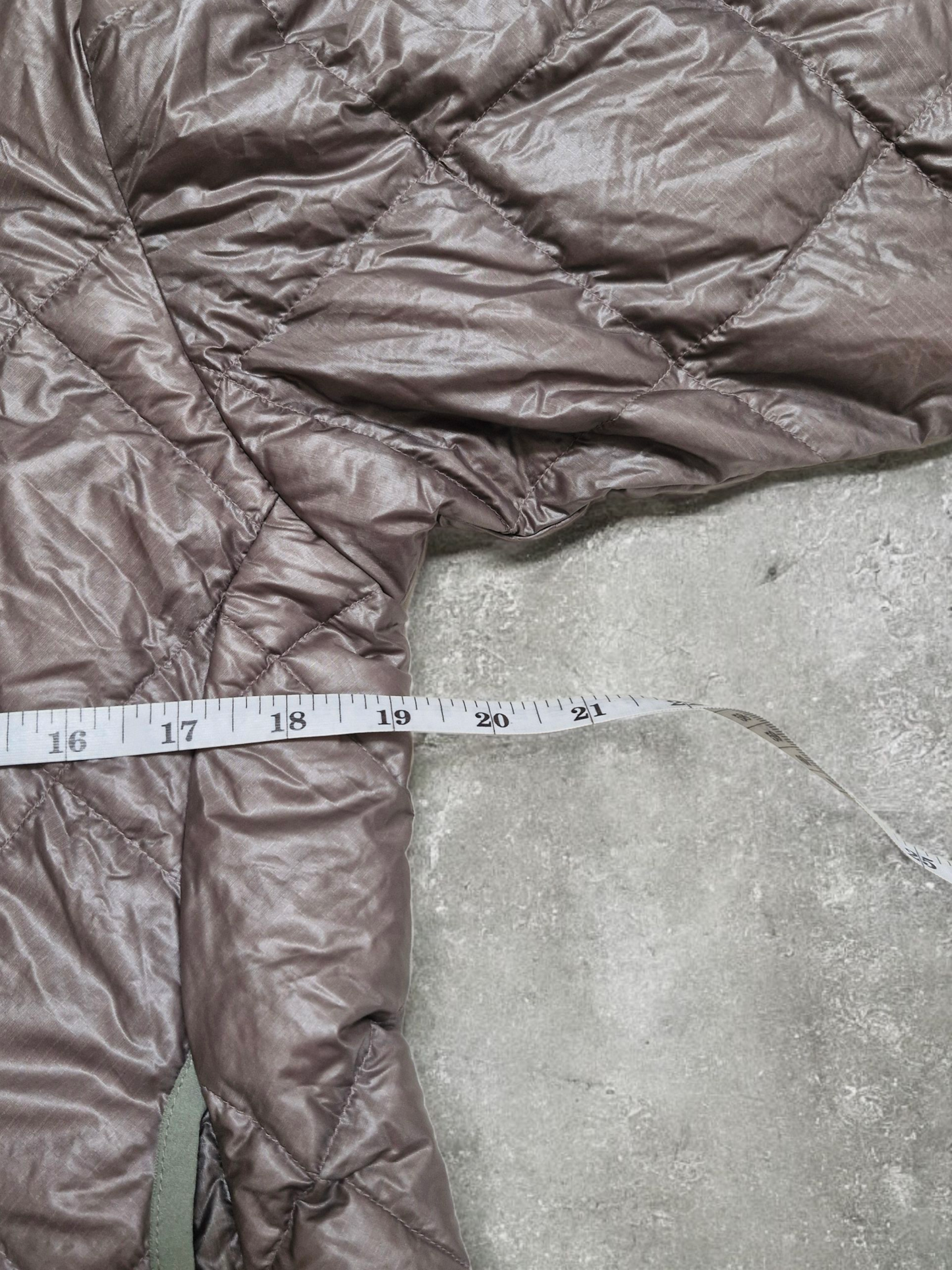 Montbell Vintage Beige Diamond Stitch Down Fill Puffer Coat