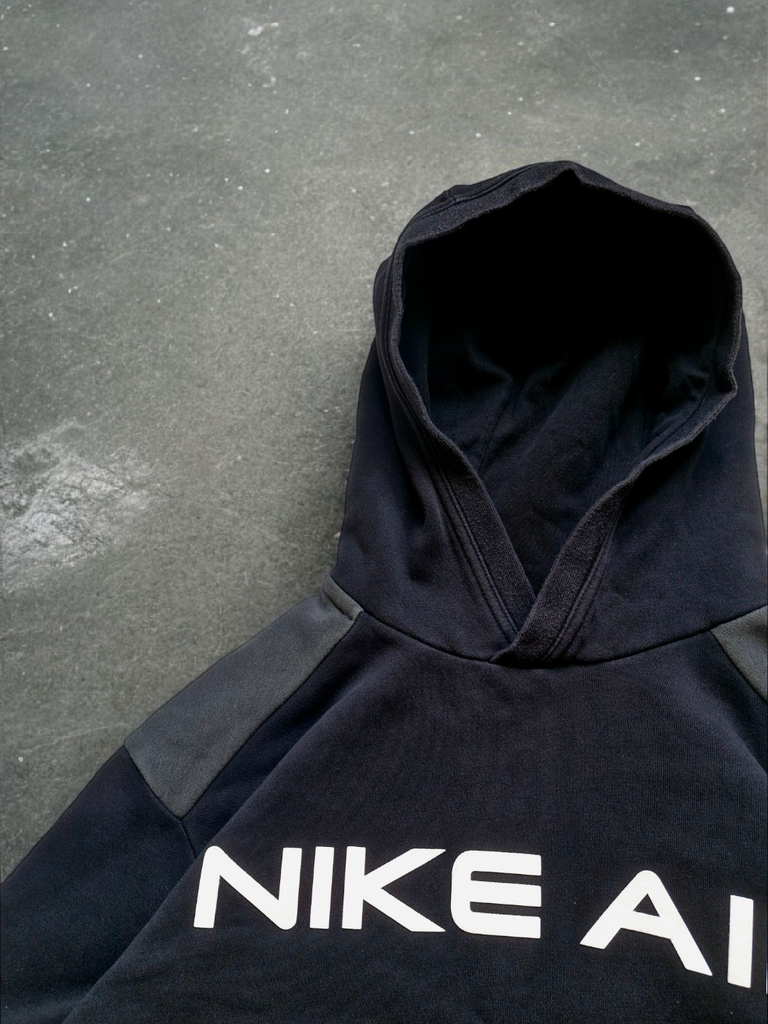 Nike Air Black & Grey Panelled Hoodie